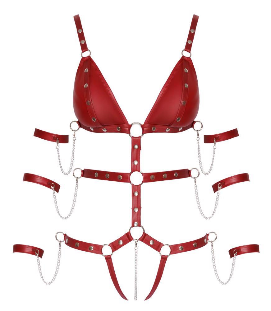 Bad Kitty Strap Body red 2XL