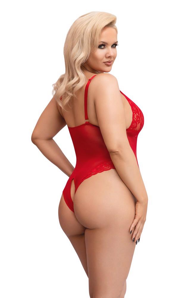 Body entrejambe ouvert rouge 3XL