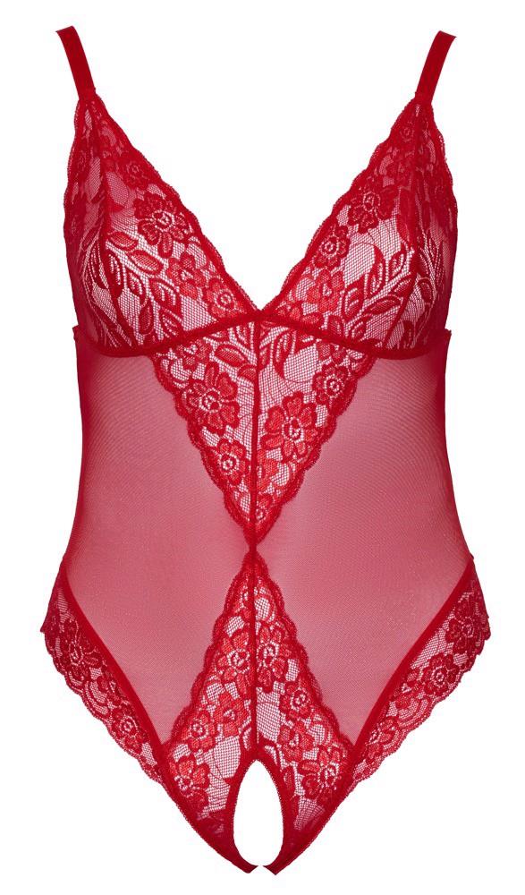 Body entrejambe ouvert rouge 3XL