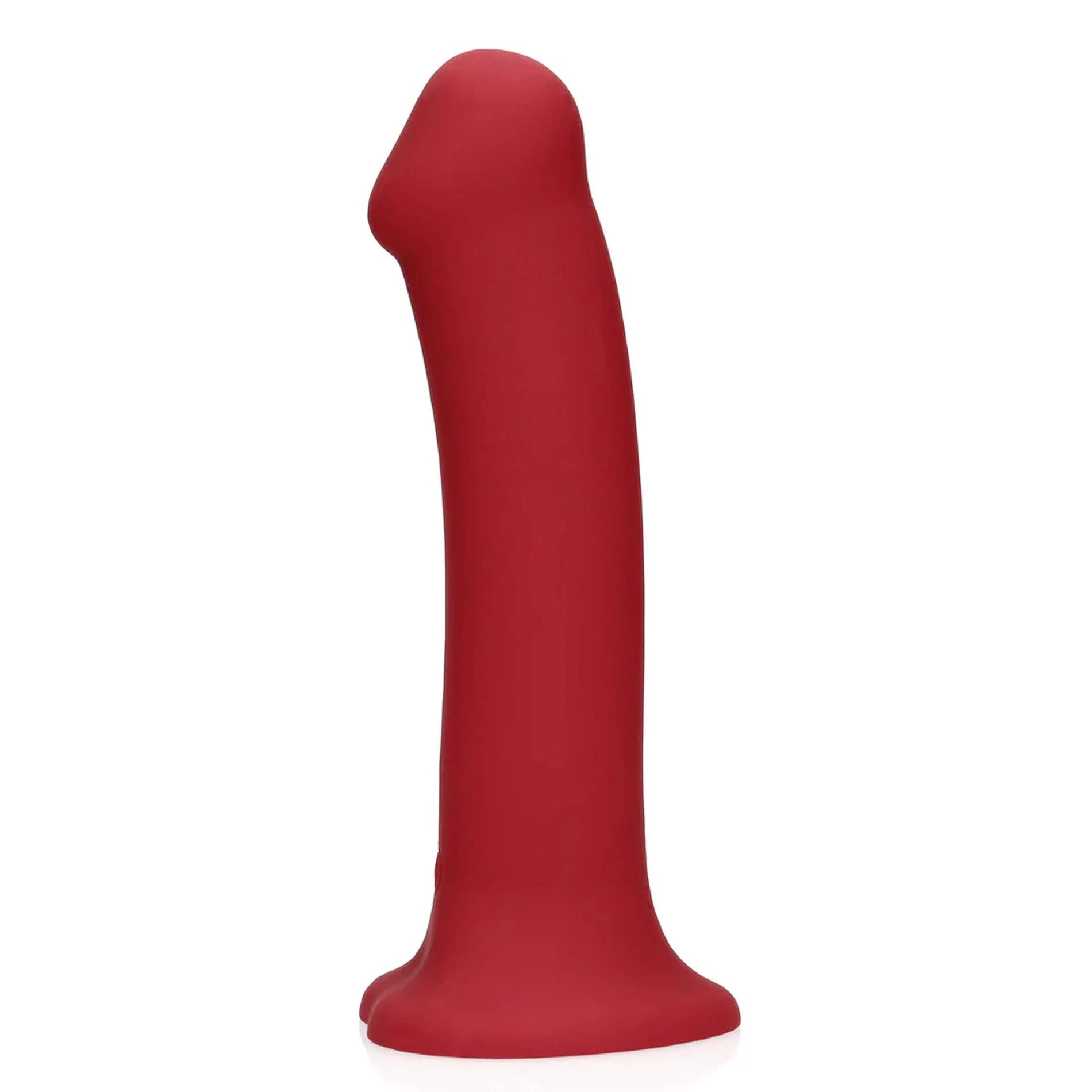 Godemichet vibrant non phallique - Grand - Rouge framboise