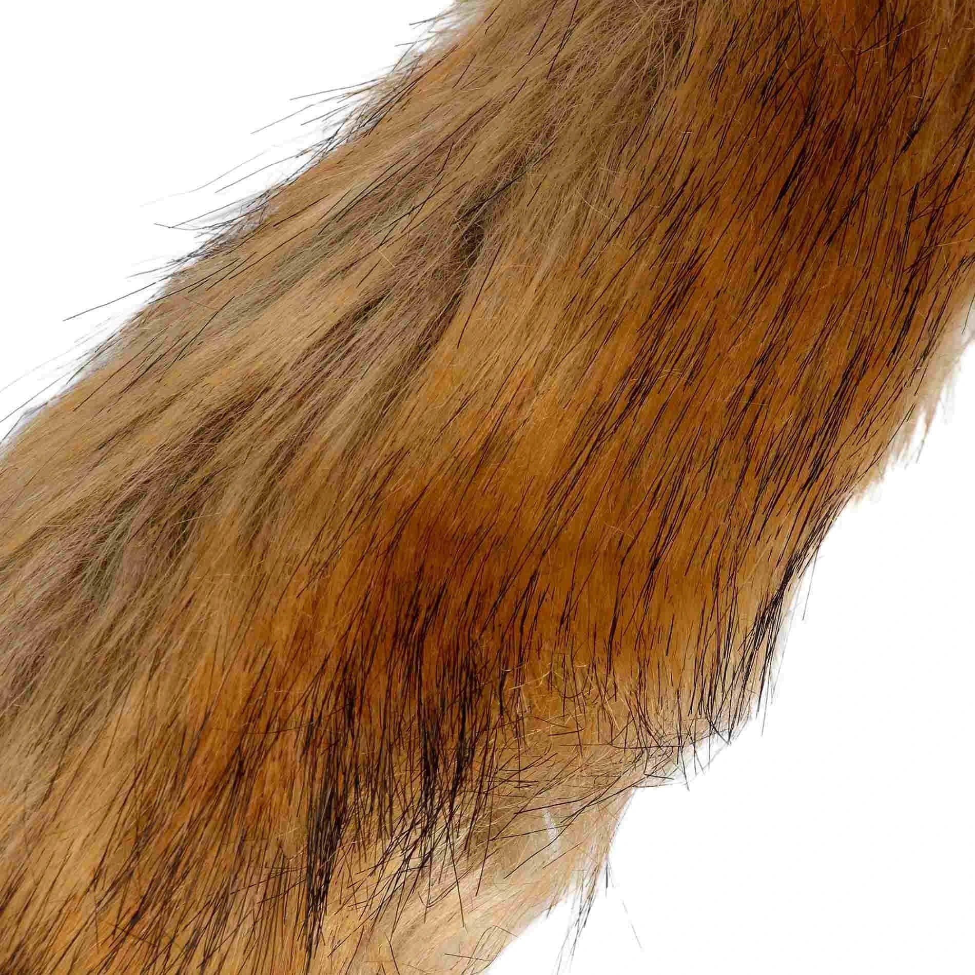Fox Tail with Metal Butt Plug - Brown
