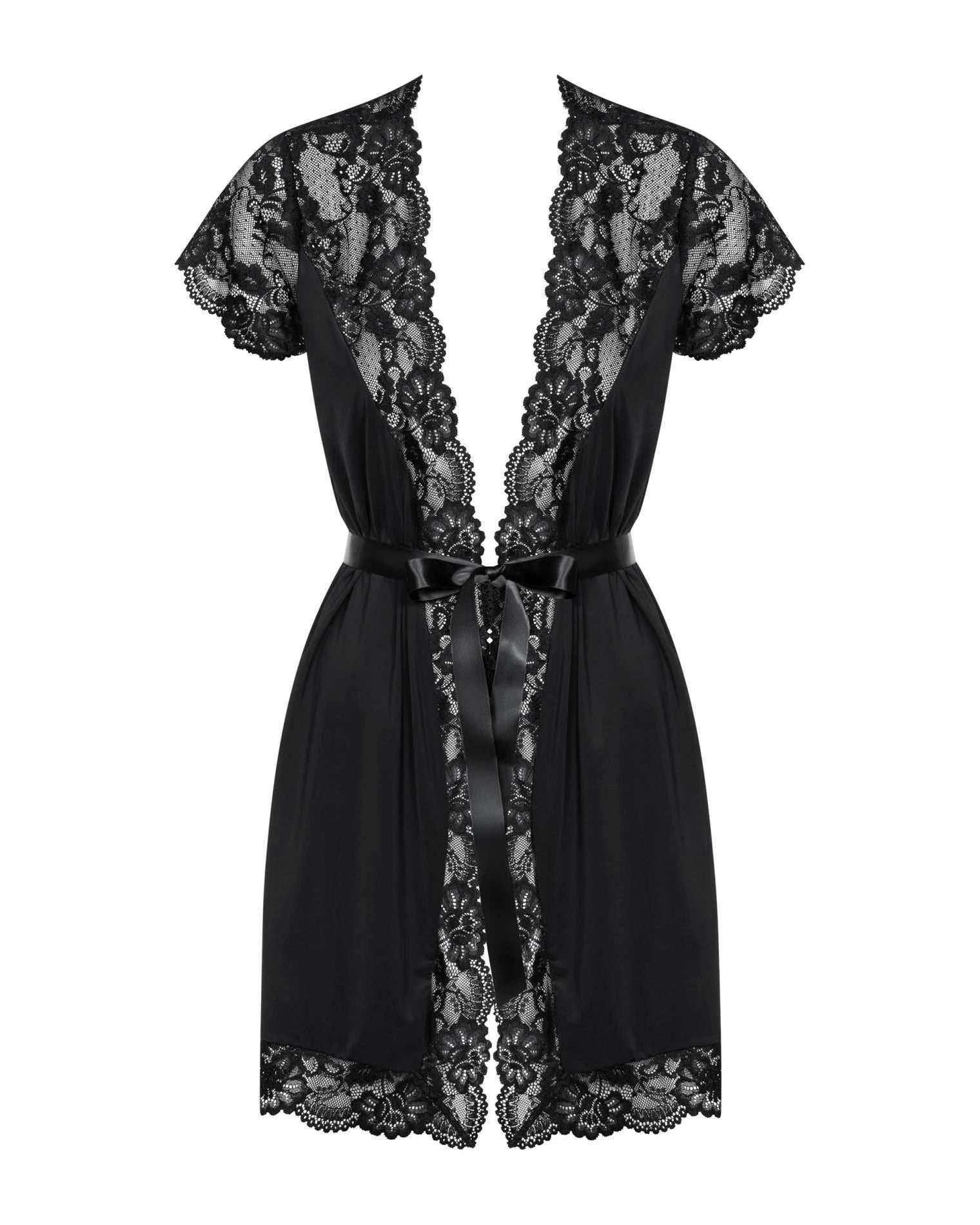 Peignoir-810-PEI-1 robe de chambre noire L/XL
