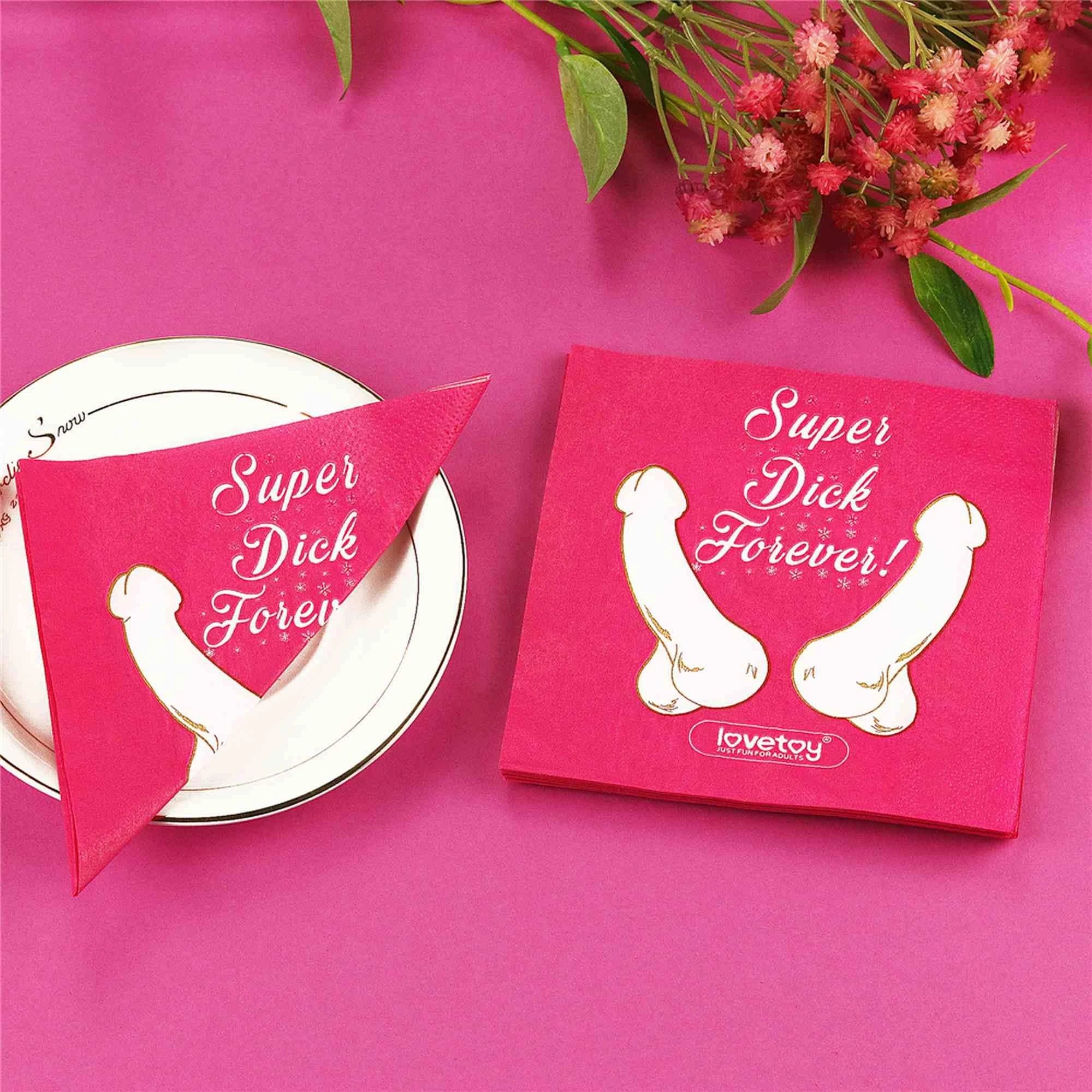 Super Dick Forever Bachelorette Paper Napkins (Pack of 10)