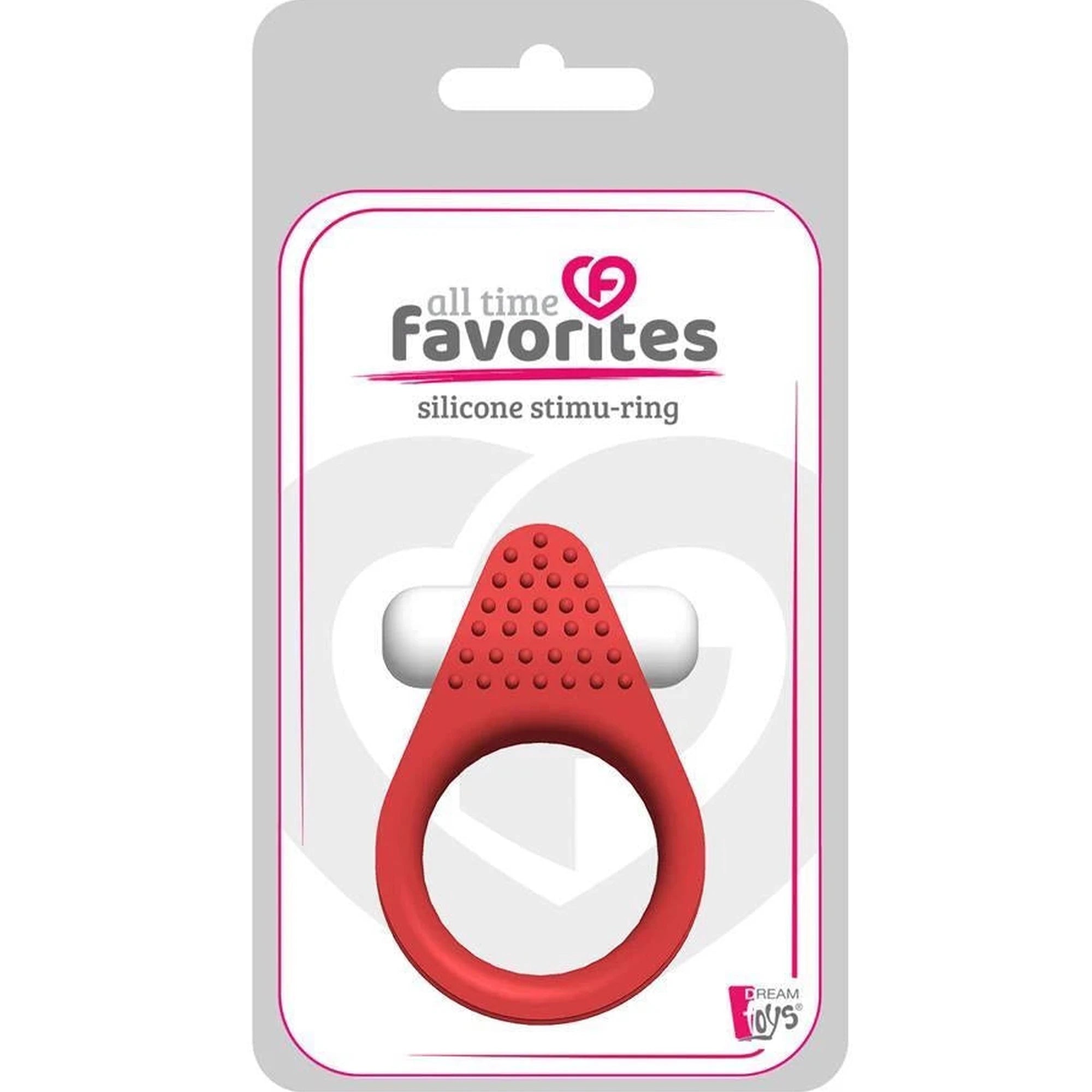 ALL TIME FAVORITES ANNEAU DE STIMULATION EN SILICONE ROUGE