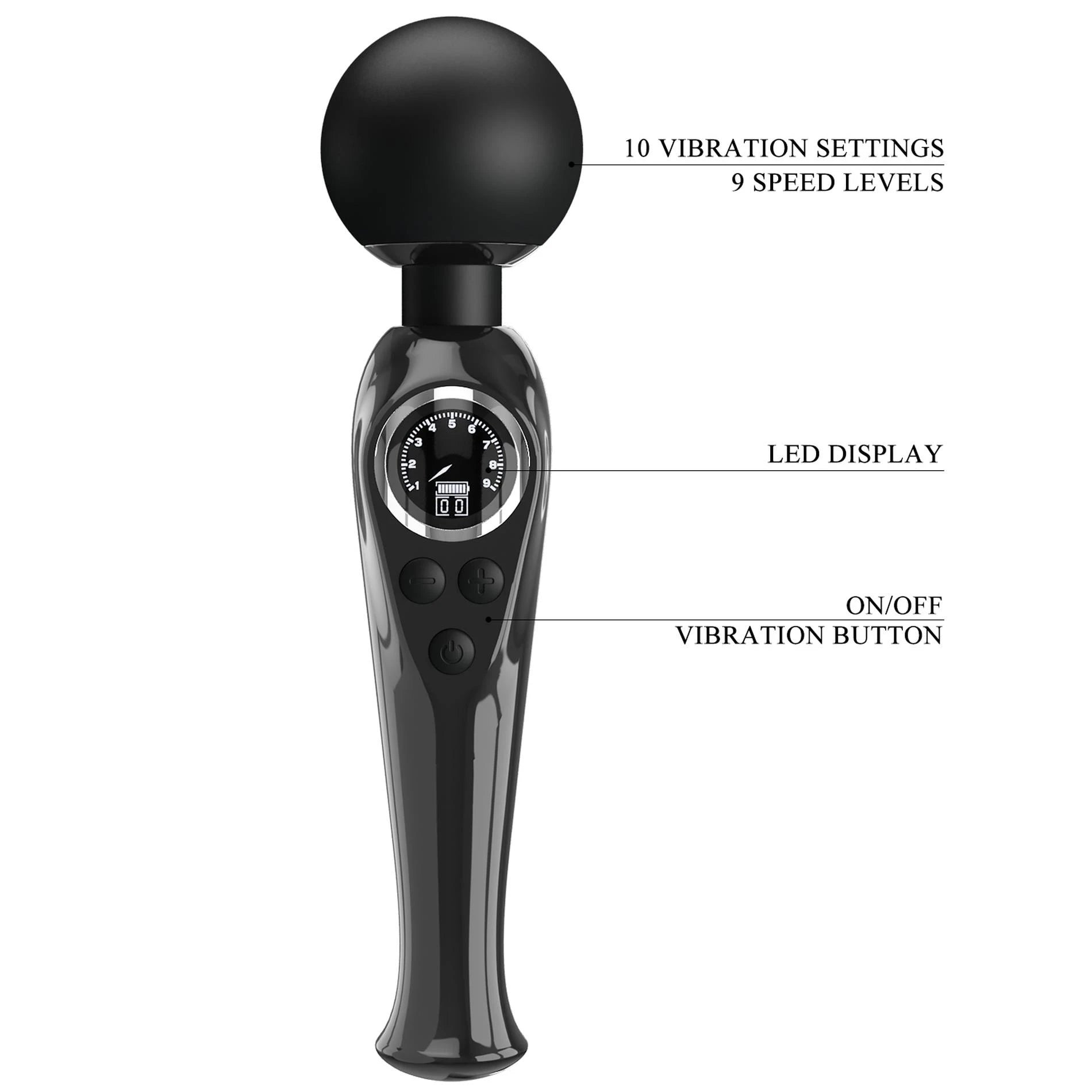 PRETTY LOVE - SKYLER, 10 vibration functions 9 speed levels, Silicone ABS