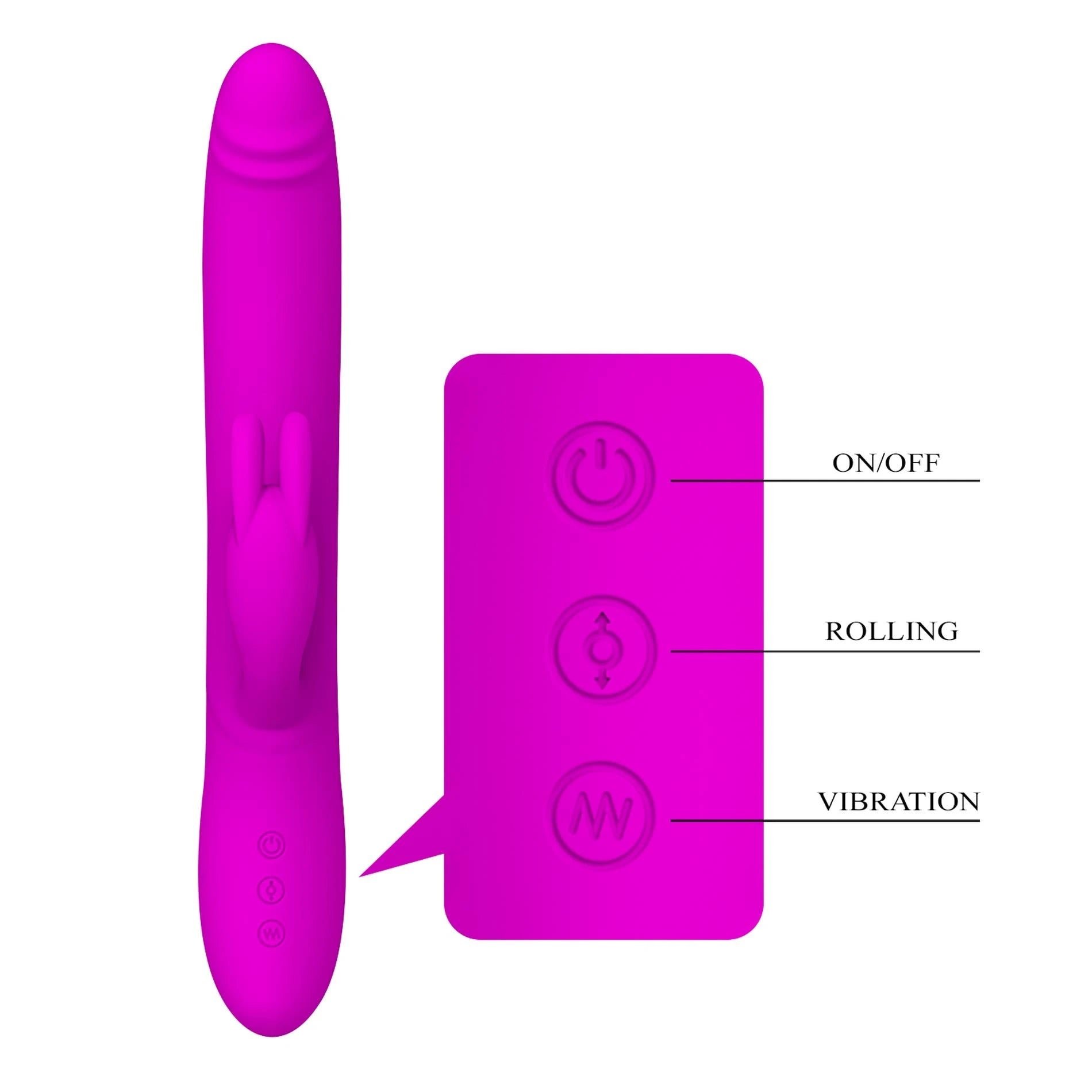 PRETTY LOVE - BYRON, 7 vibrazione functions, USB ricaricabile