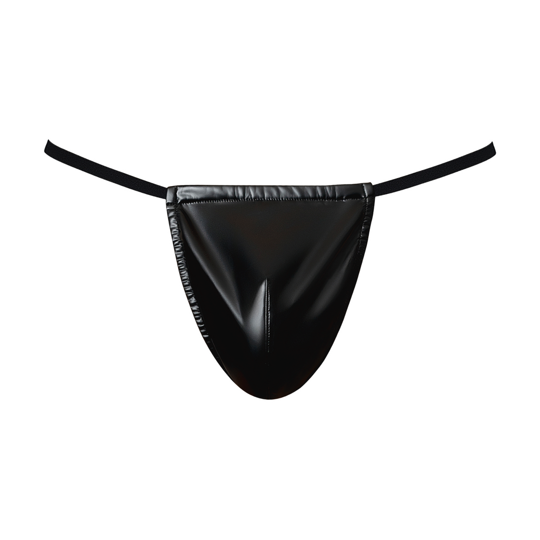 String Wetlook - Taille unique - Noir