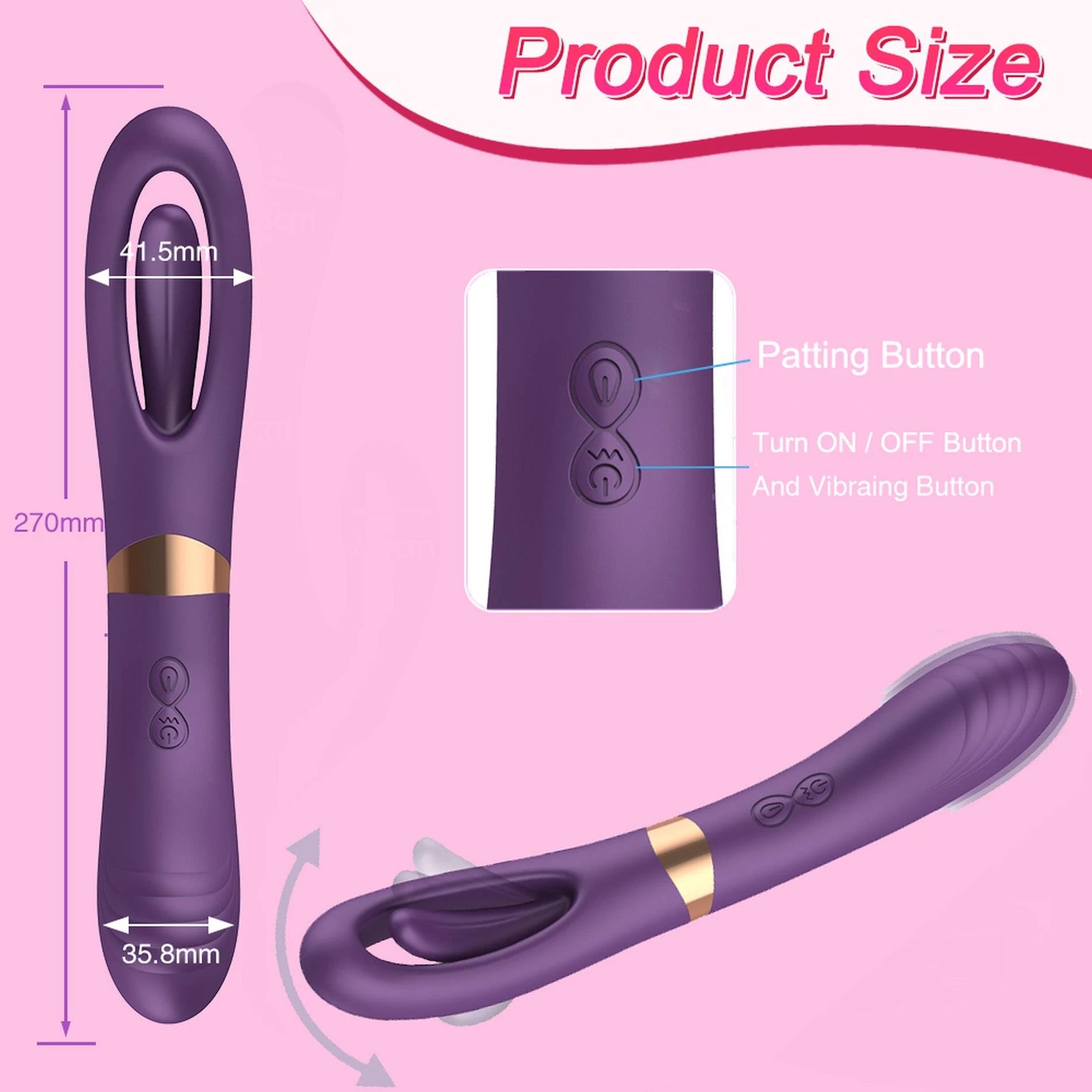 Vibrateur double G-spot à battement