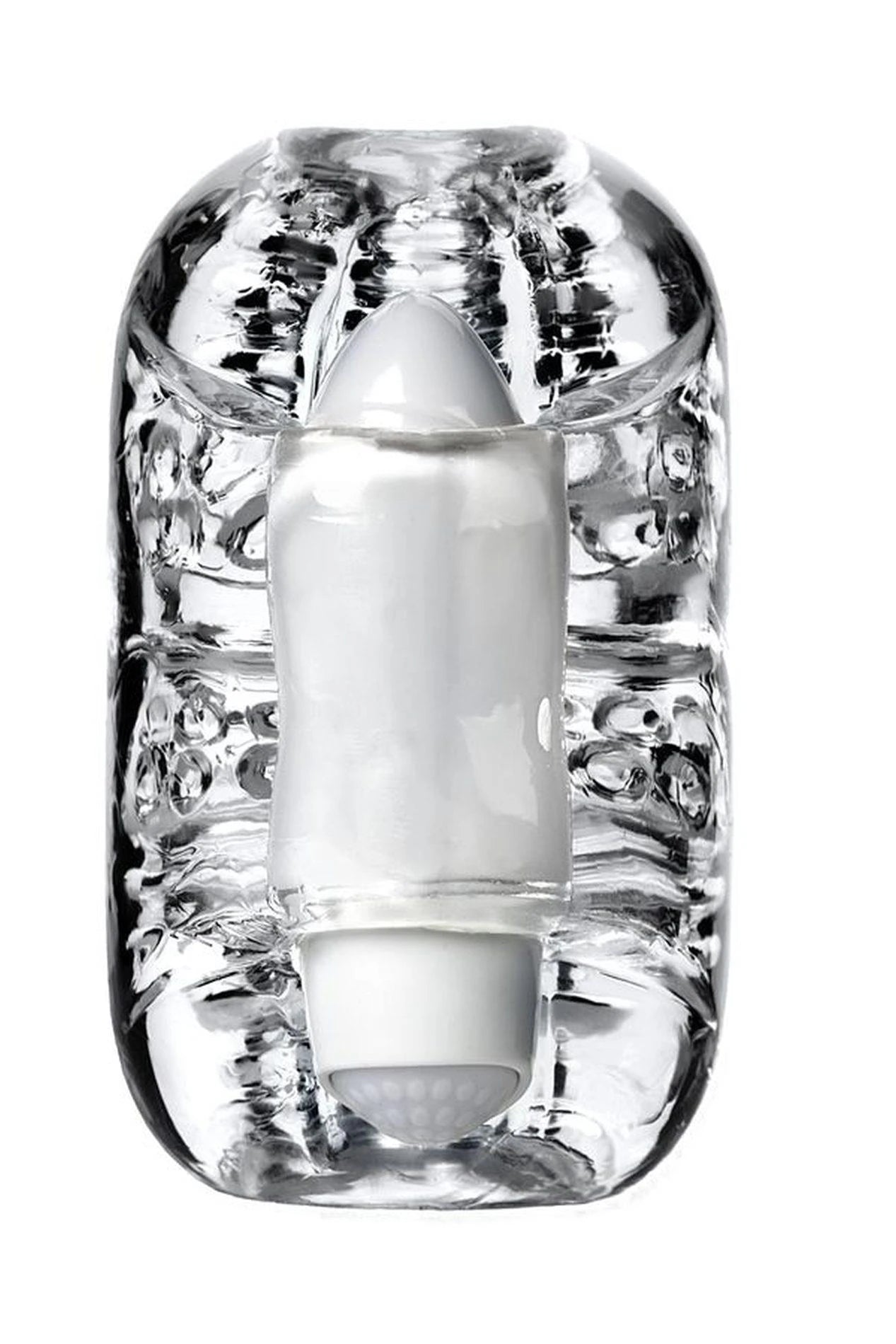 Lingam Khani, Masturbateur Vibrant, TPE, Transparent, 9 cm