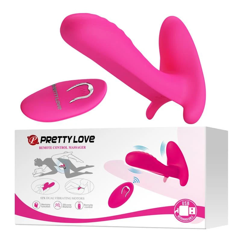 PRETTY LOVE - MASSAGEUR TÉLÉCOMMANDÉ, 12 fonctions de vibration Télécommande sans fil