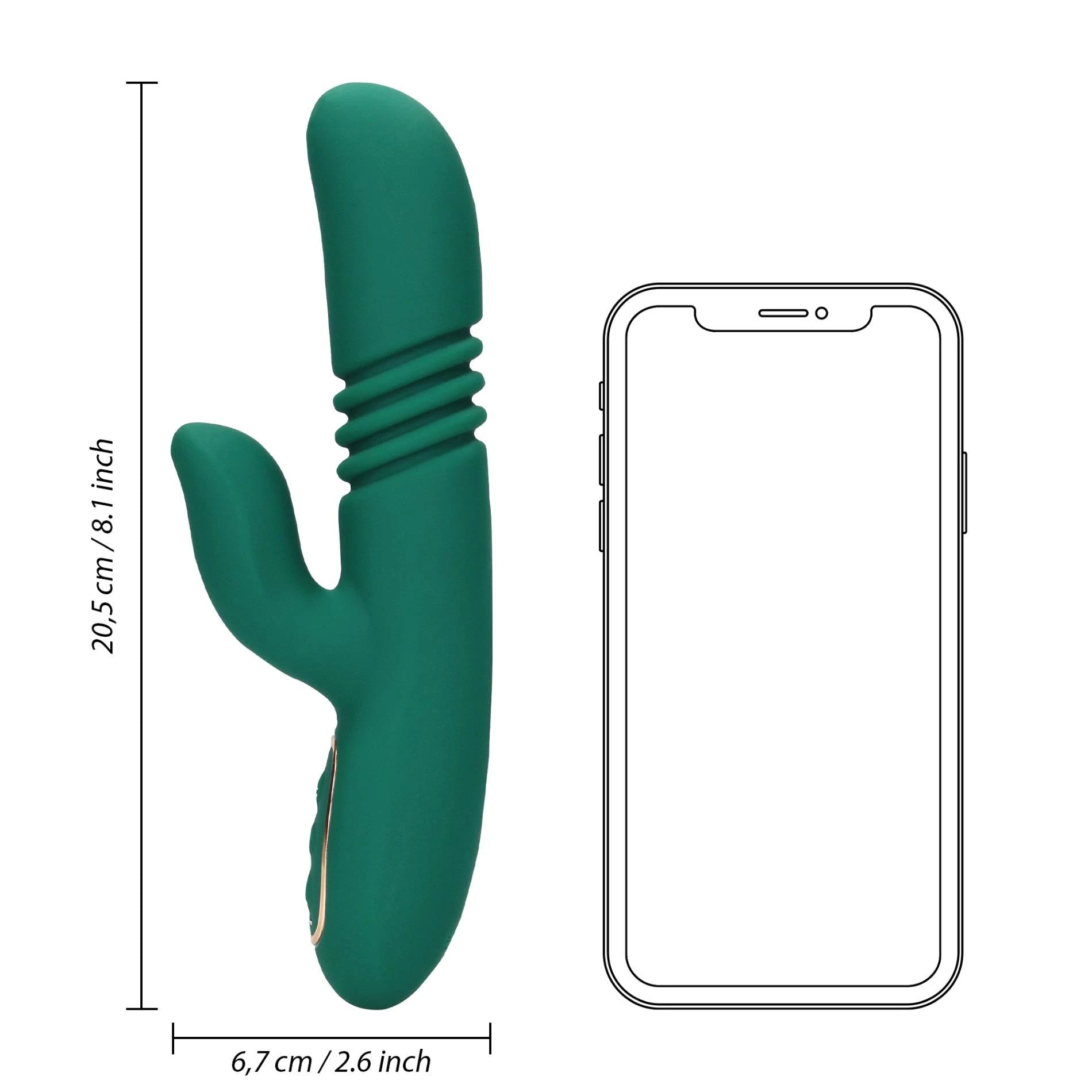 Thrusting and Warming Rabbit Vibrator - Ancient Sea