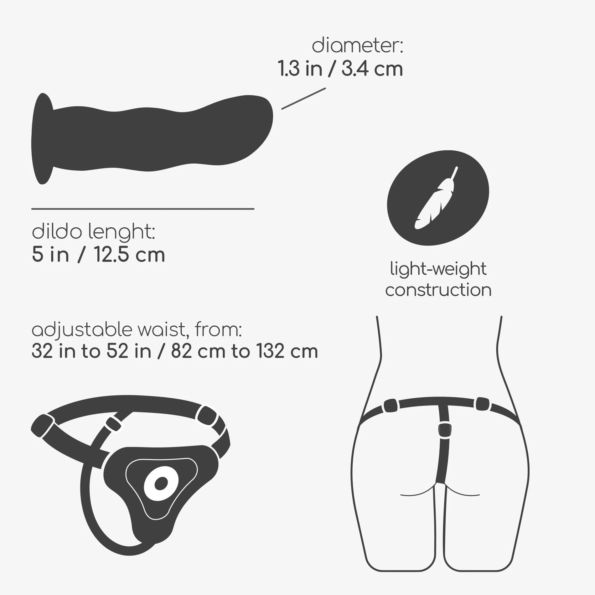 Snapper - Strap-on Harness with Dildo - Black