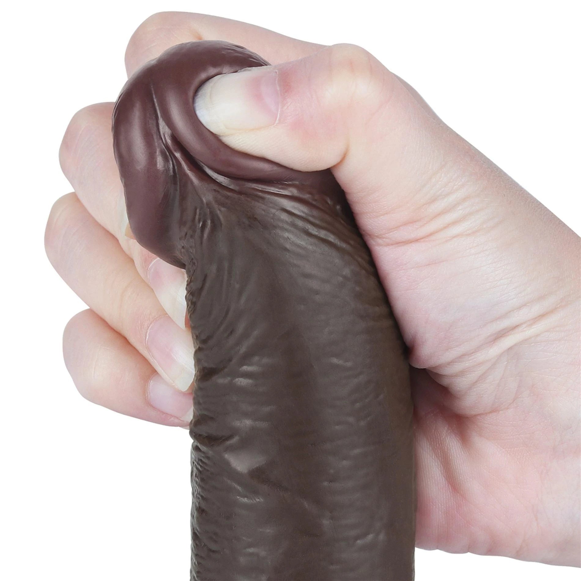 7.5'' Sliding Skin Dual Layer Dong Black