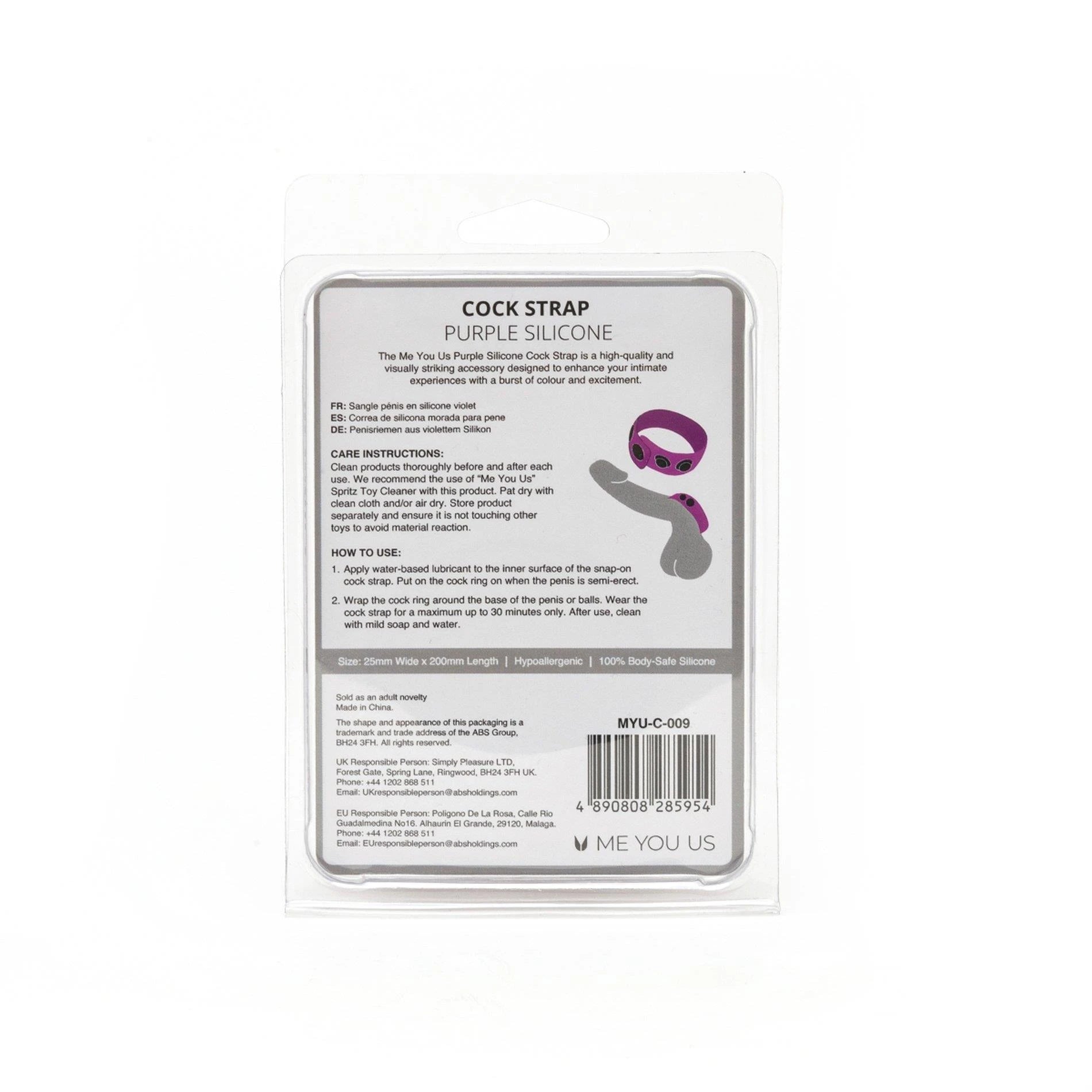 Me You Us Bracelet pénien en silicone violet