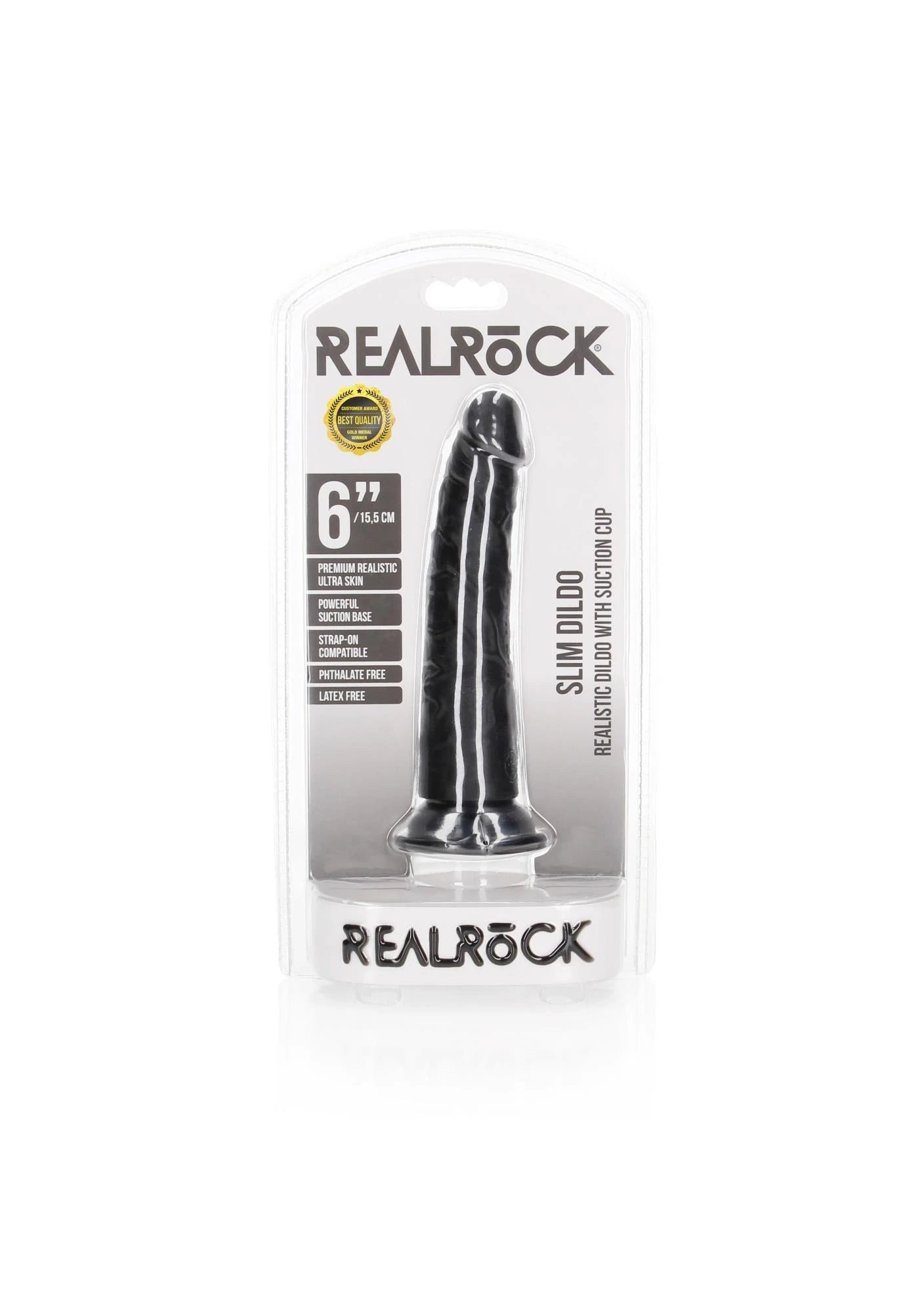 Slim Realistic Dildo with Suction Cup - 6 / 15,5 cm