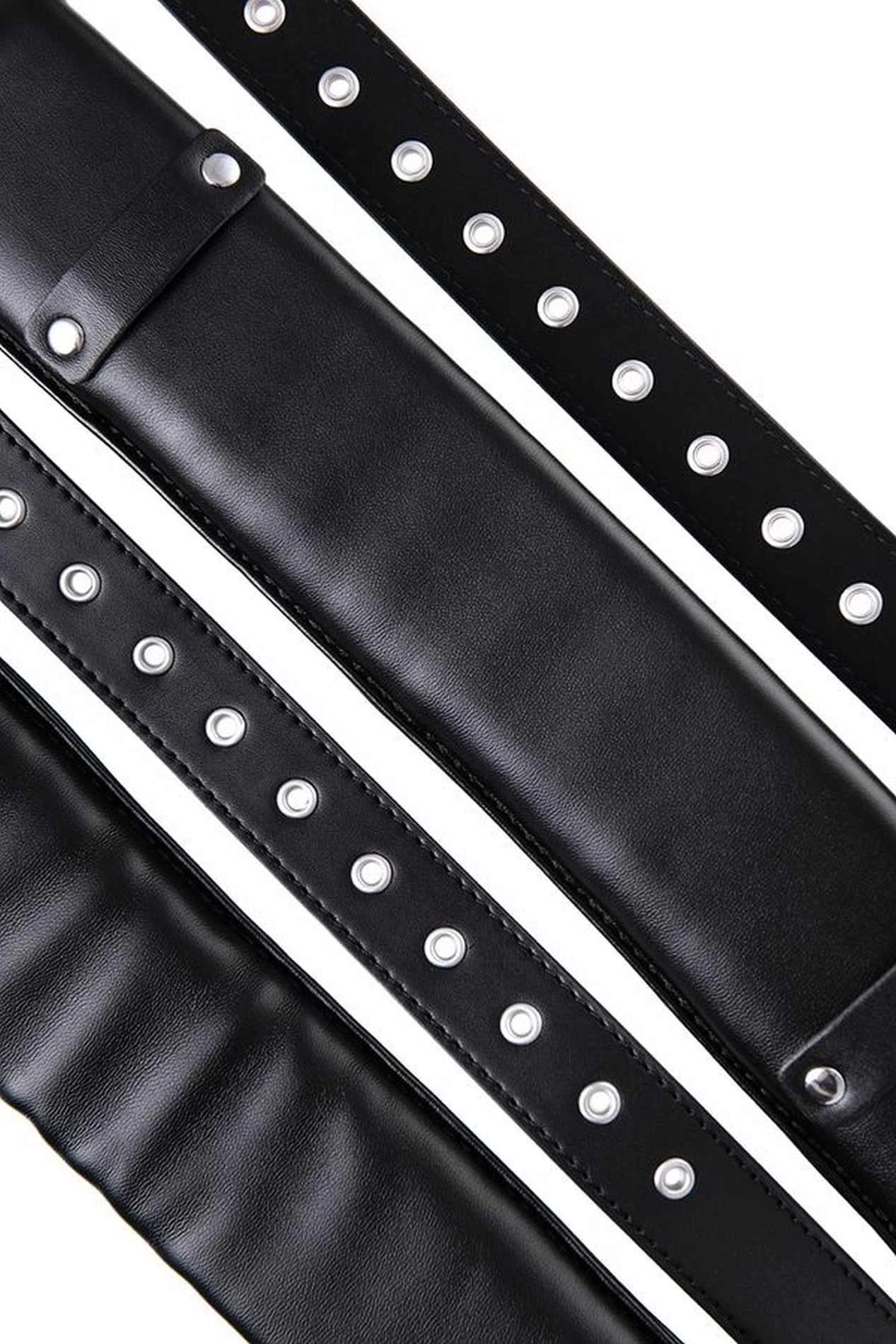 Anonymous fixing sling, PU leather, black, 145 cm