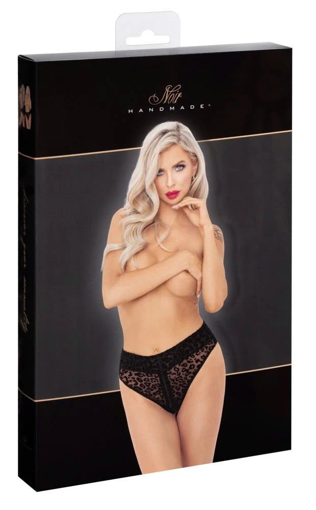 Noir Collant léopard L