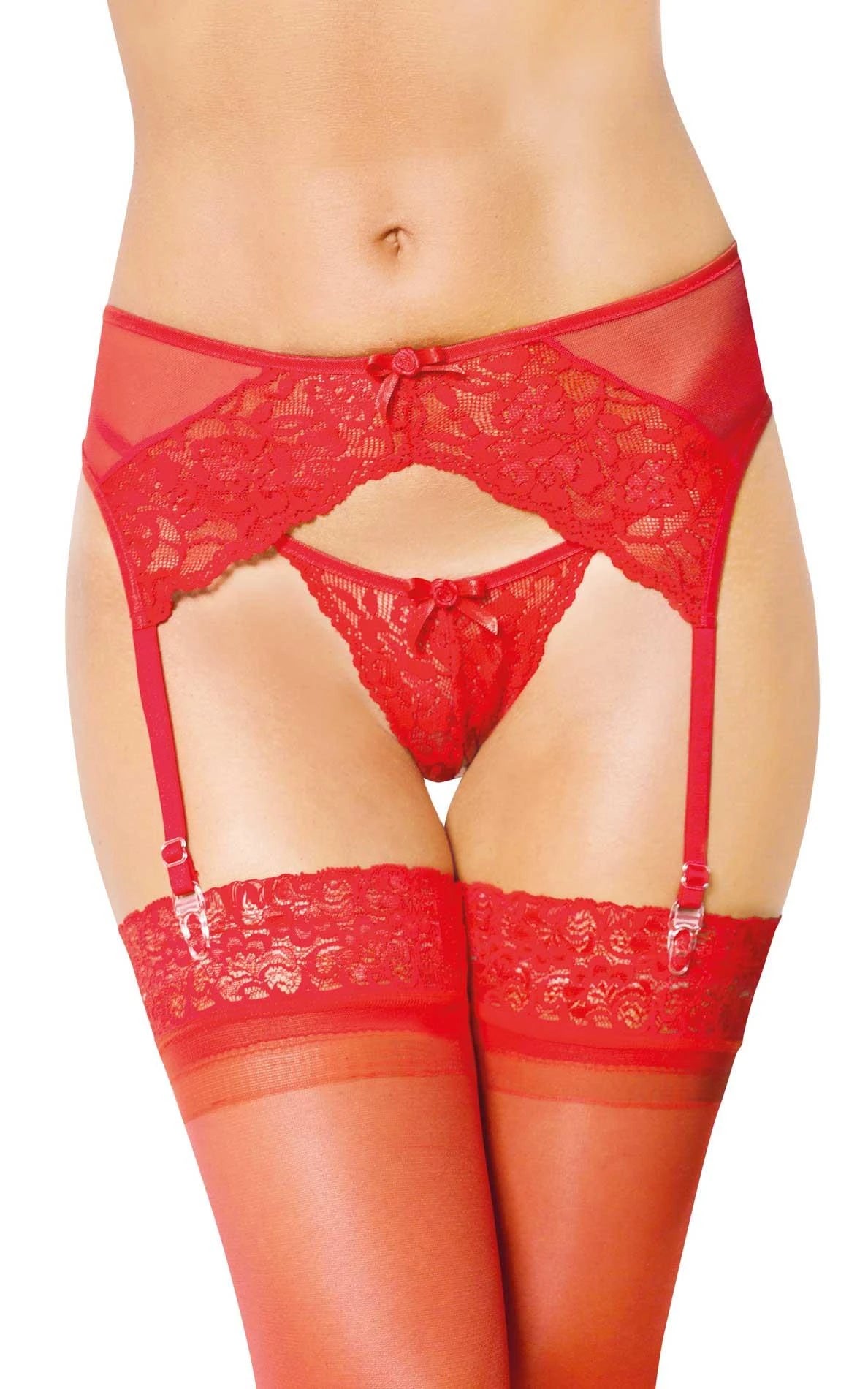 Porte-jarretelles 3317 - rouge S/M