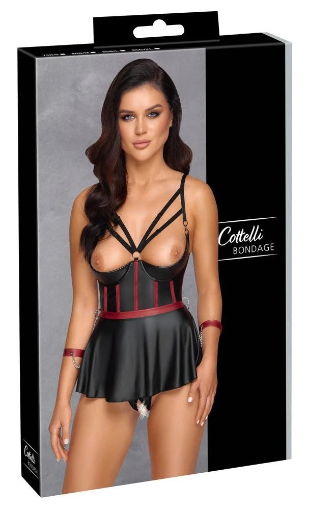 Ensemble soutien-gorge rehausseur bondage 85B/L