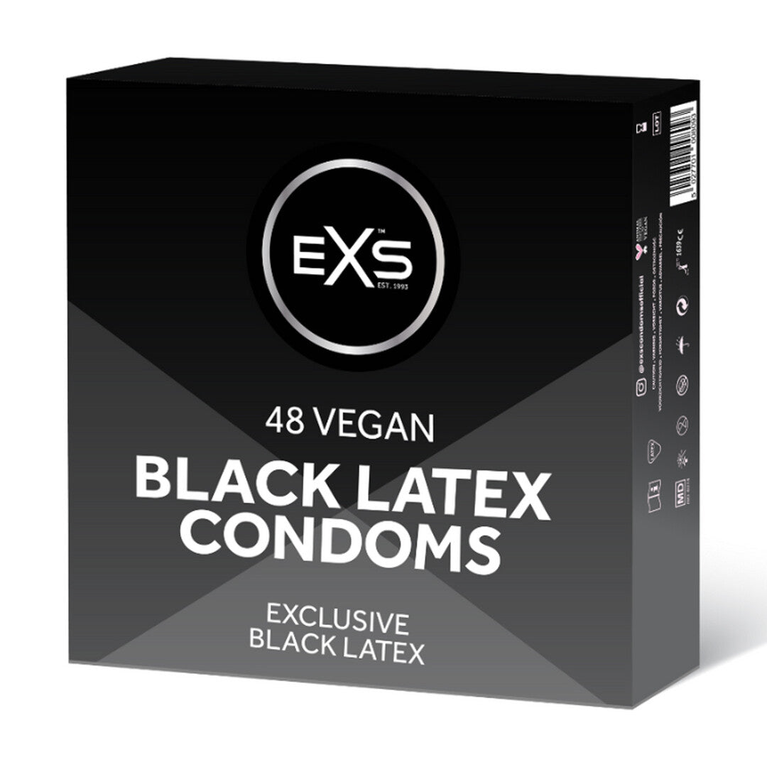 EXS Black Latex - Préservatifs - 48 Pièces