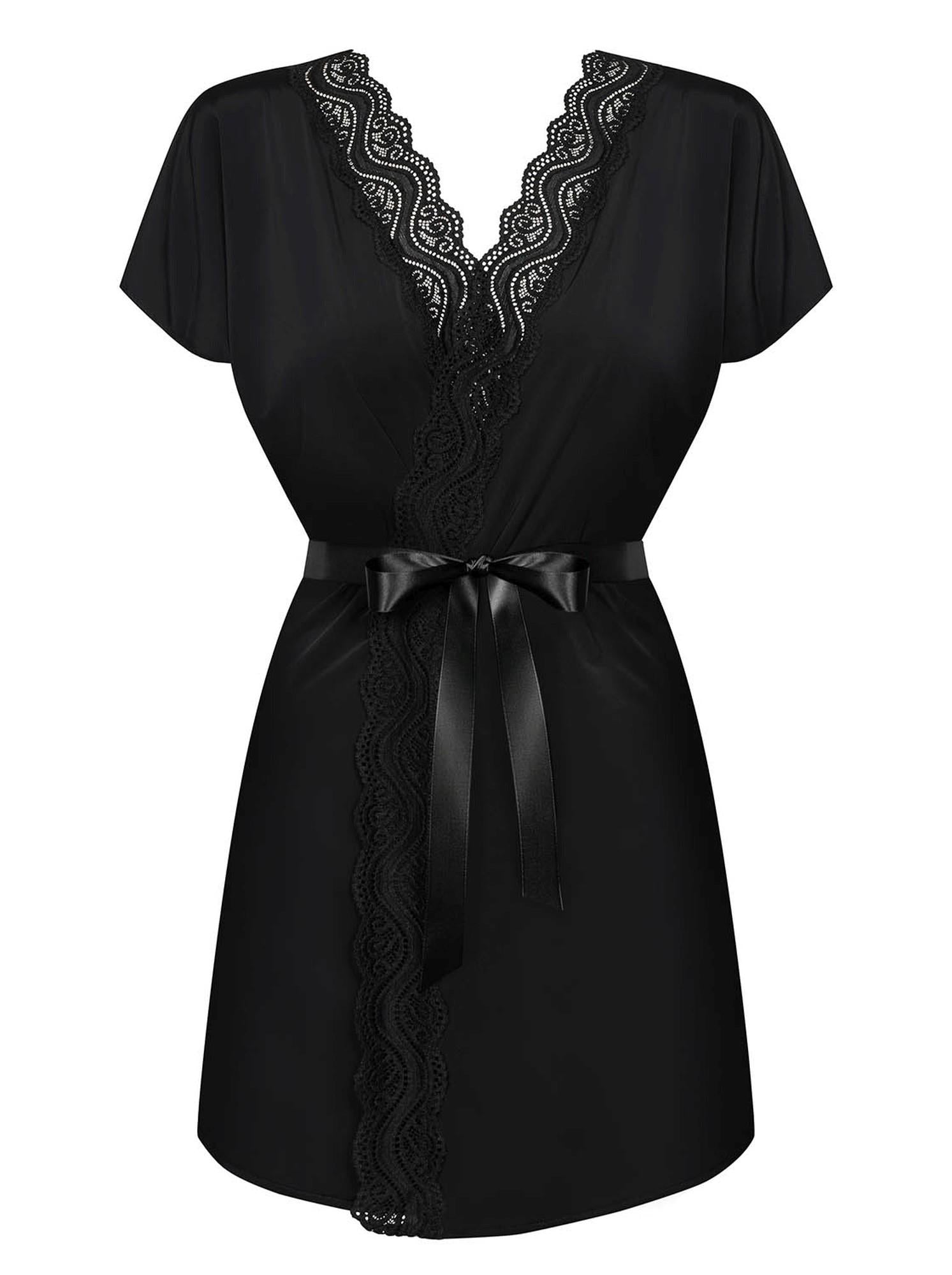 Bielizna-Diyosa Black Peignoir XXL