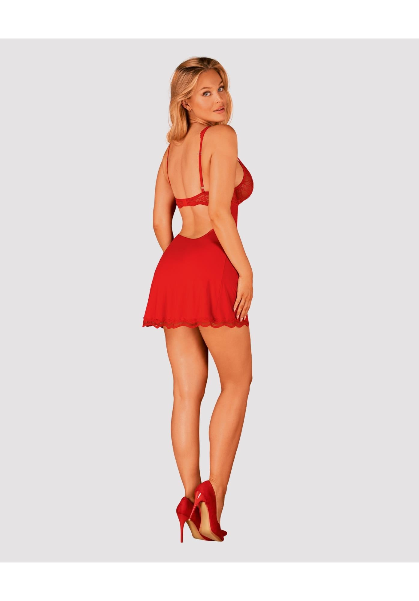 Lingerie-Luvae babydoll and thong red S/M