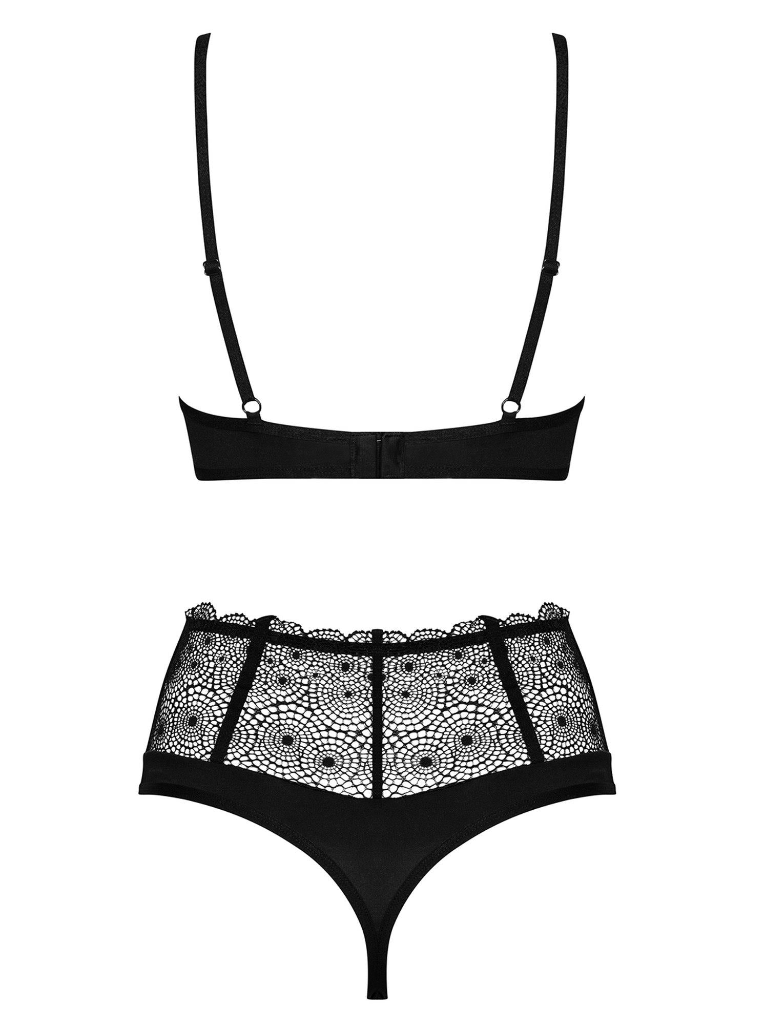 Lingerie-Sharlotte 2-piece set black S/M