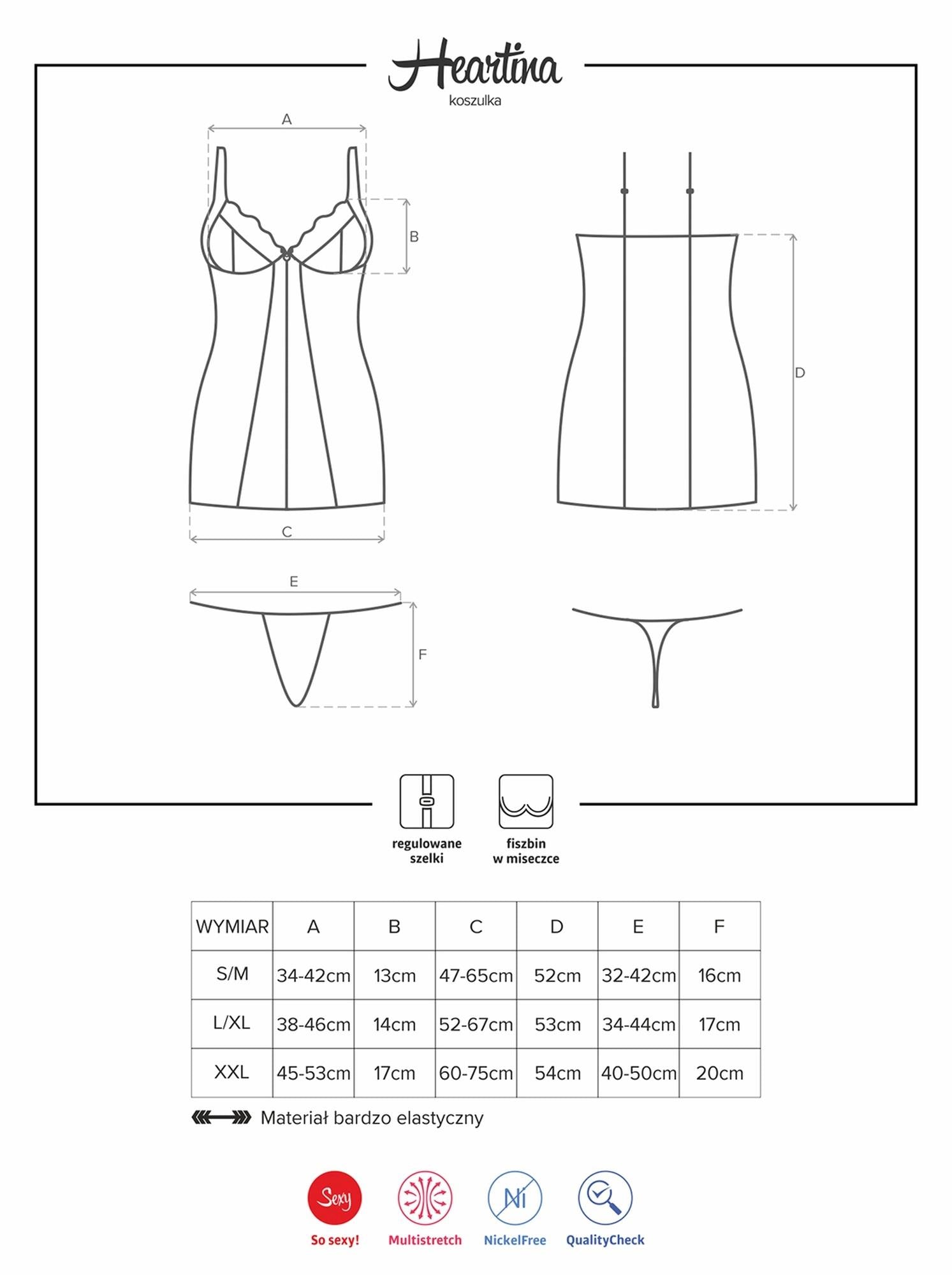 Bielizna-Heartina t-shirt and thong L/XL