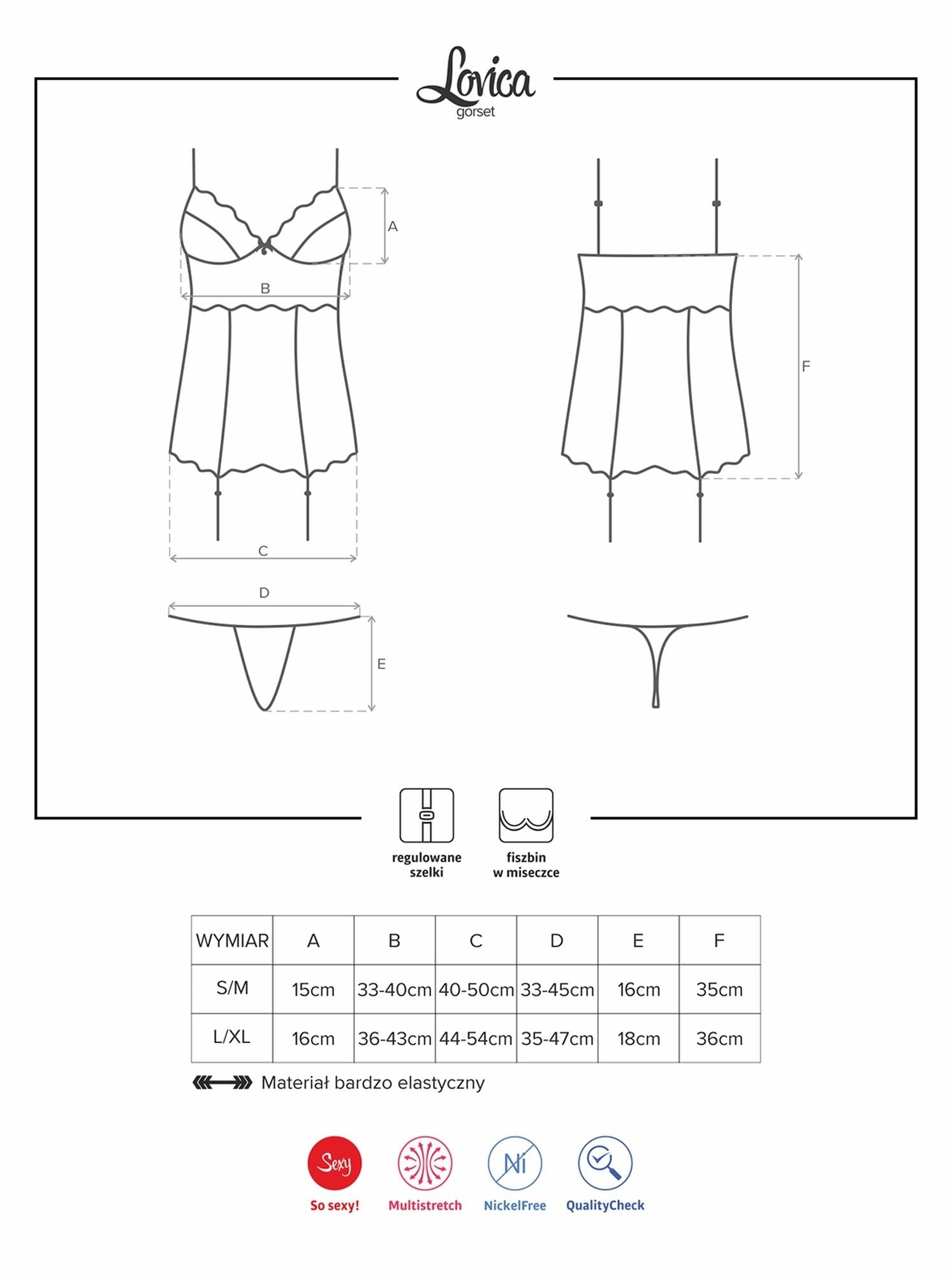 Lingerie - Corset et string Lovica XXL