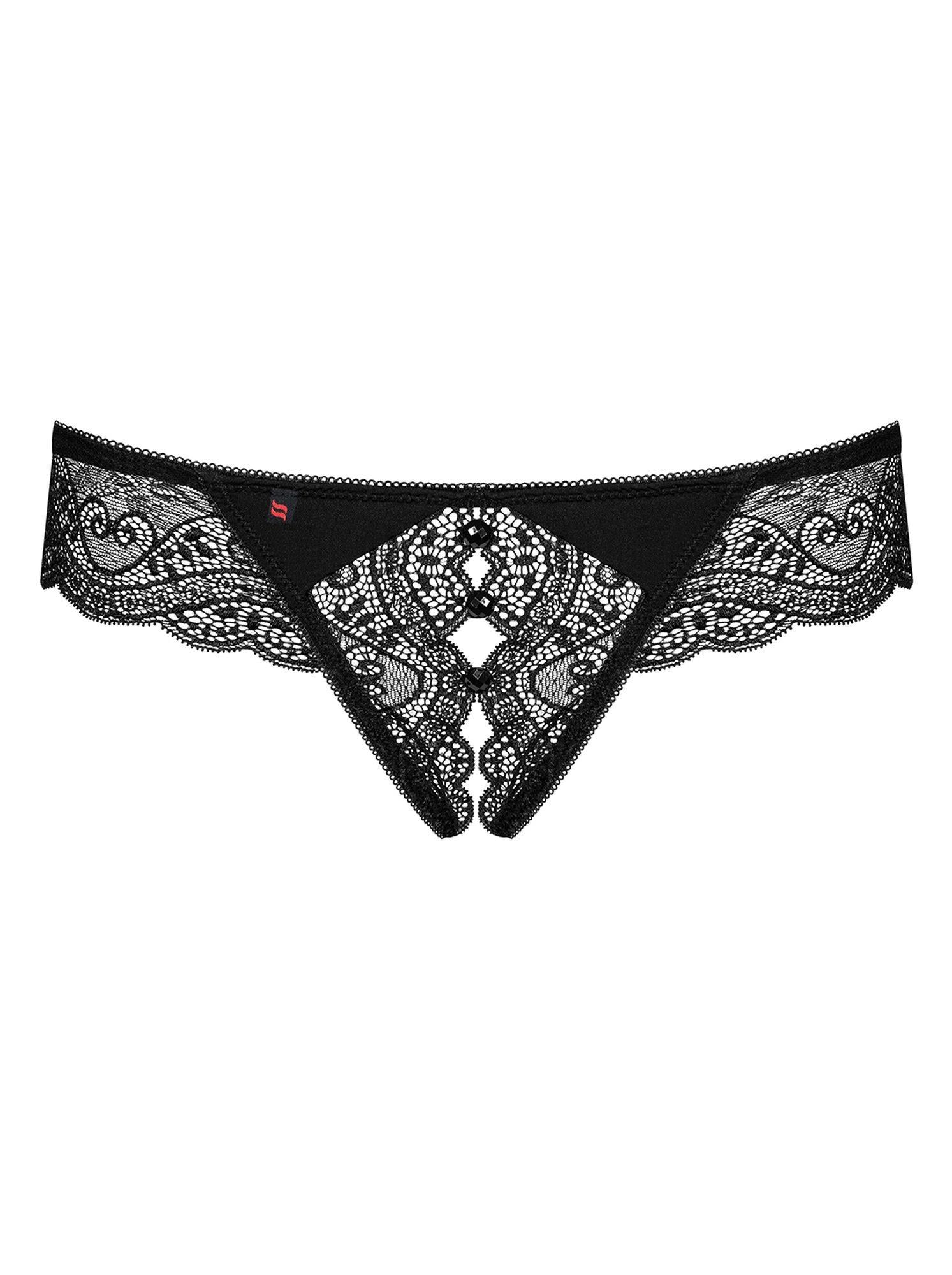 Lingerie - String ouvert Miamor noir XXL