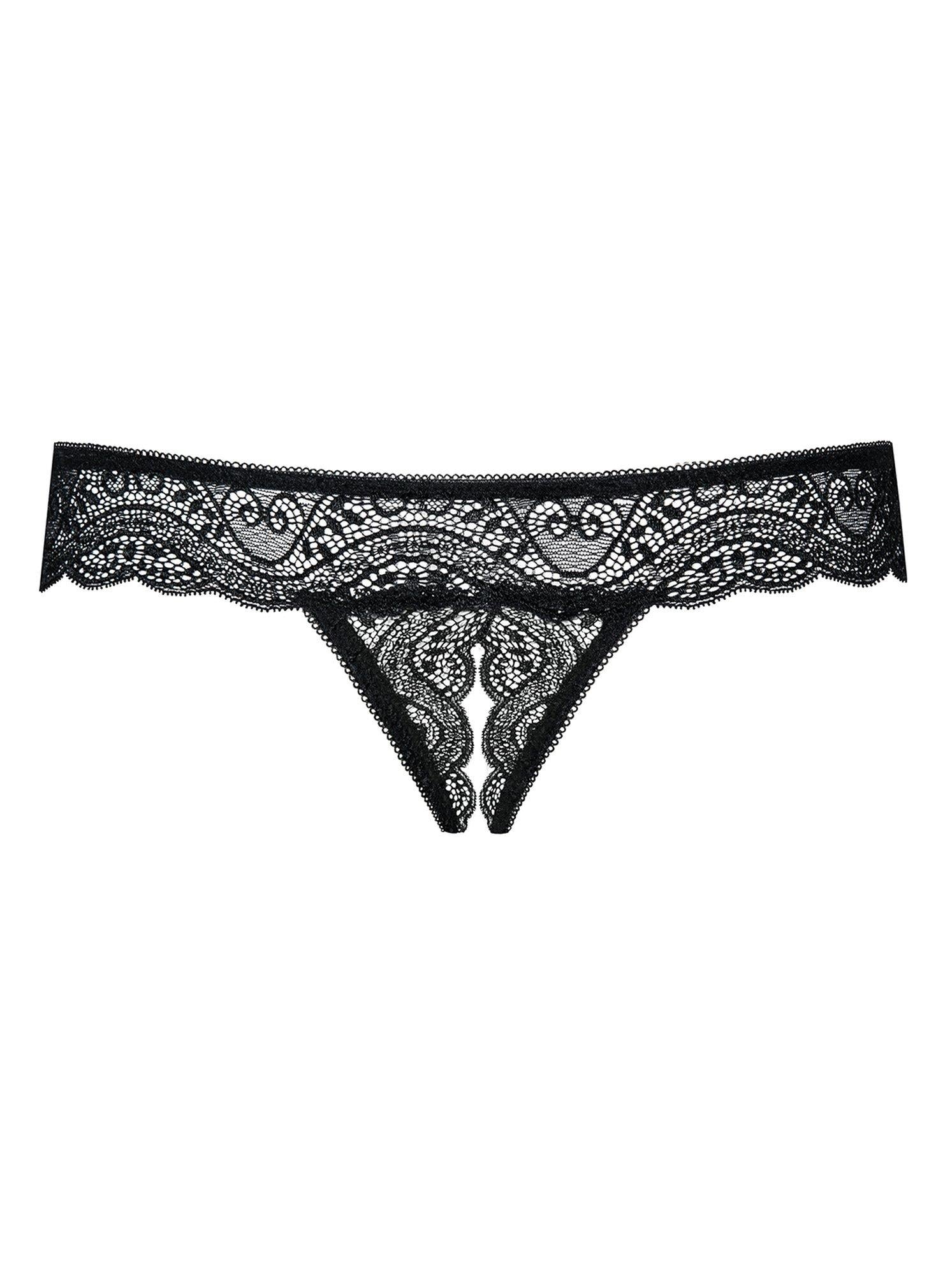Lingerie - String ouvert Miamor noir XXL