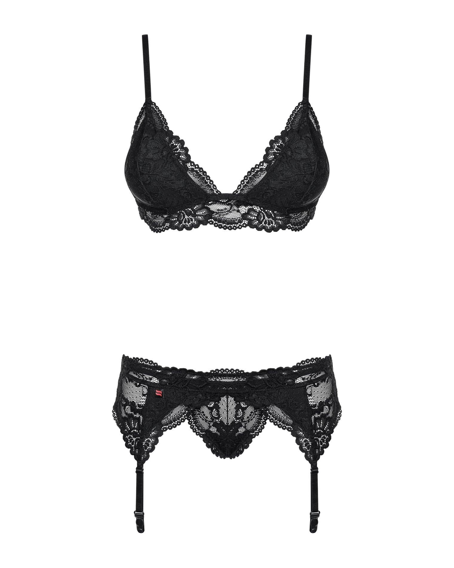 Lingerie-810-SEG-1 3-piece set black S/M