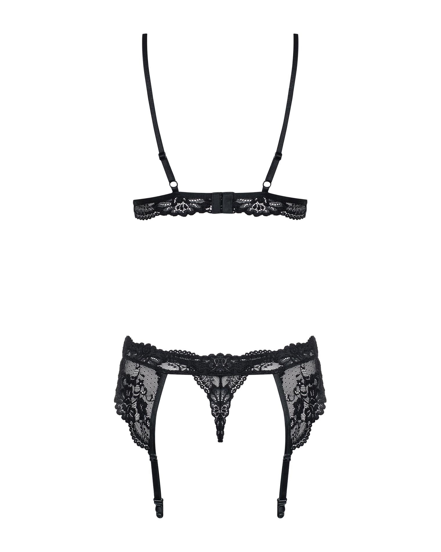 Lingerie-810-SEG-1 3-piece set black S/M