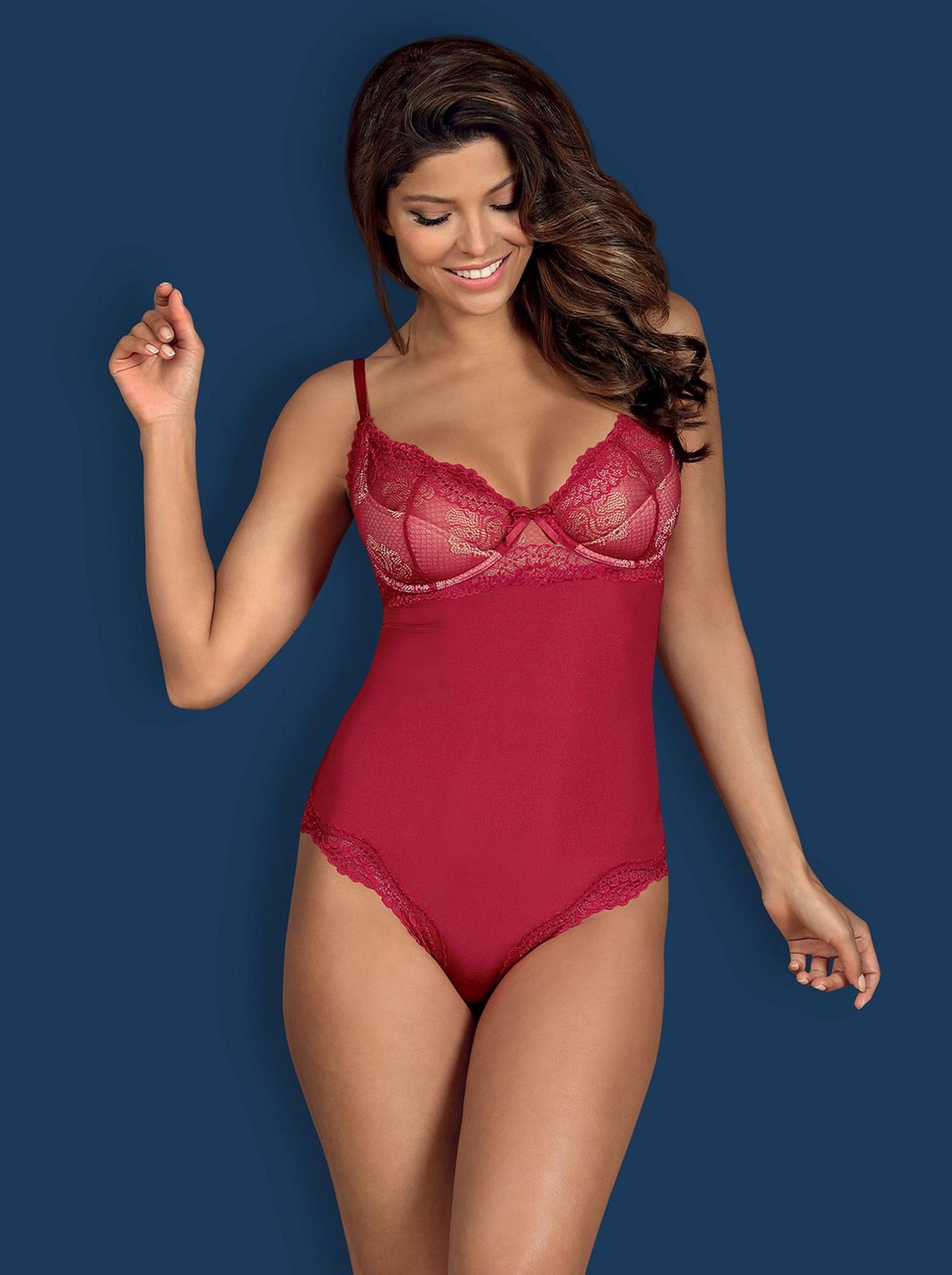 Lingerie - Rosalyne red bodysuit S/M