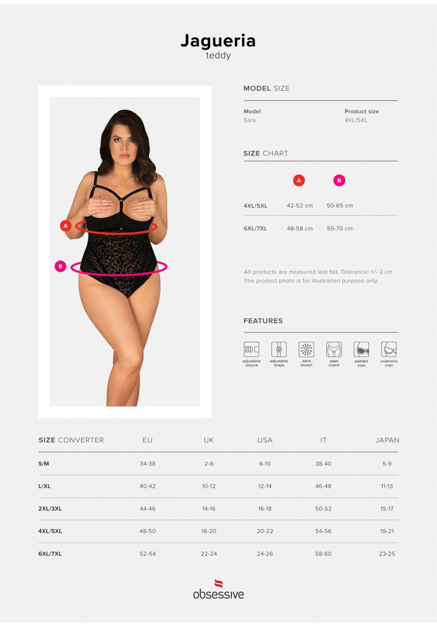Bielizna-Jagueria body otwarte  4XL/5XL