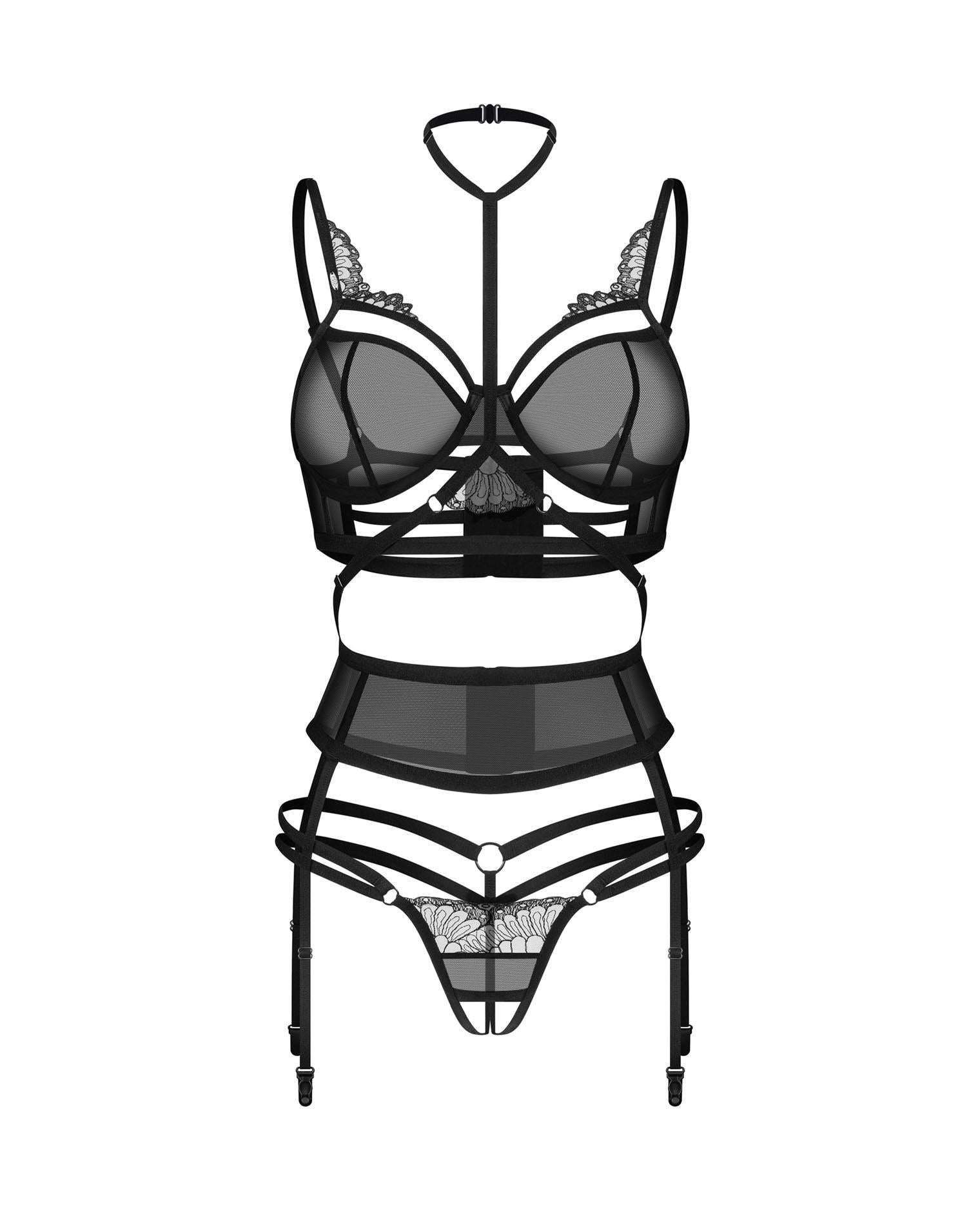 Premisis Black open 3-piece set 2XL/3XL