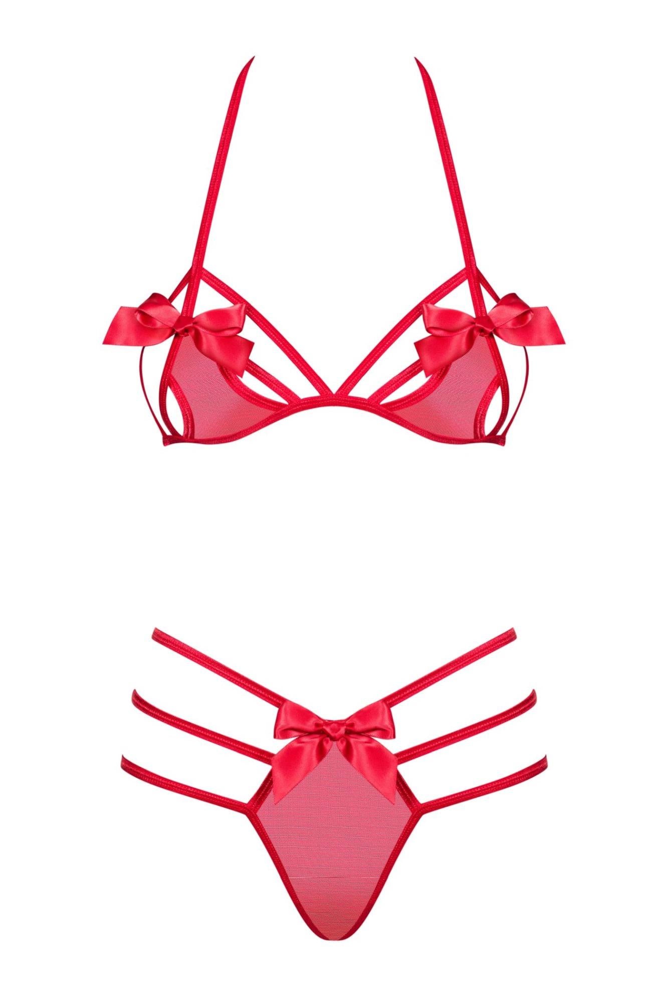 Lingerie-Giftella 2-piece set red L/XL