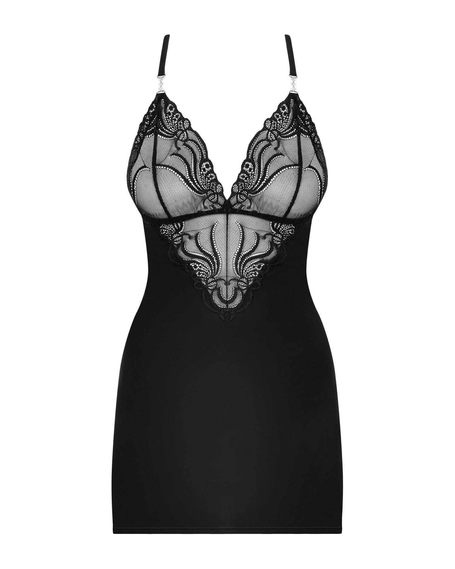 Lingerie-828-CHE-1 chemise and thong L/XL