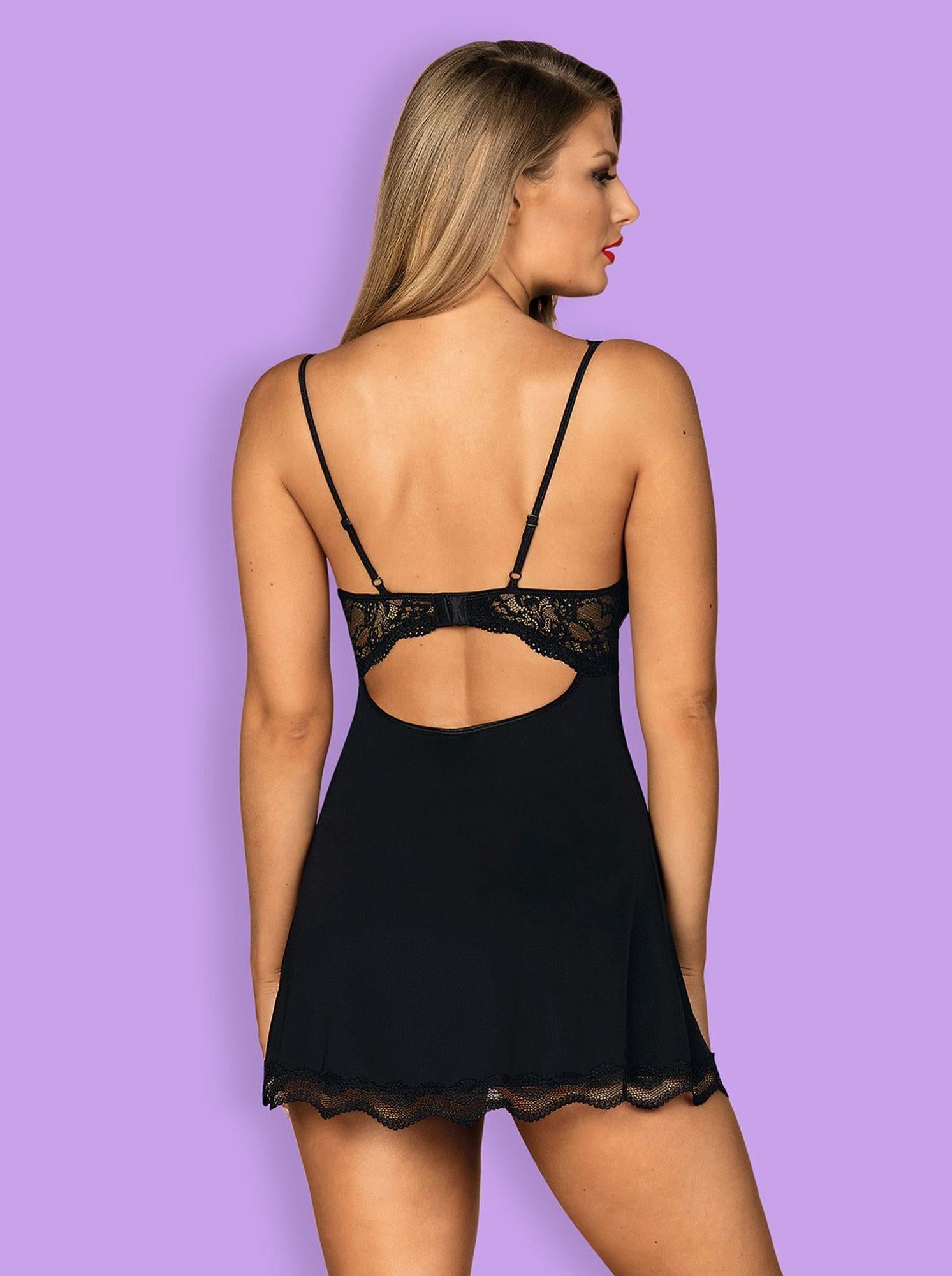 Lingerie-Luvae babydoll and thong black XXL