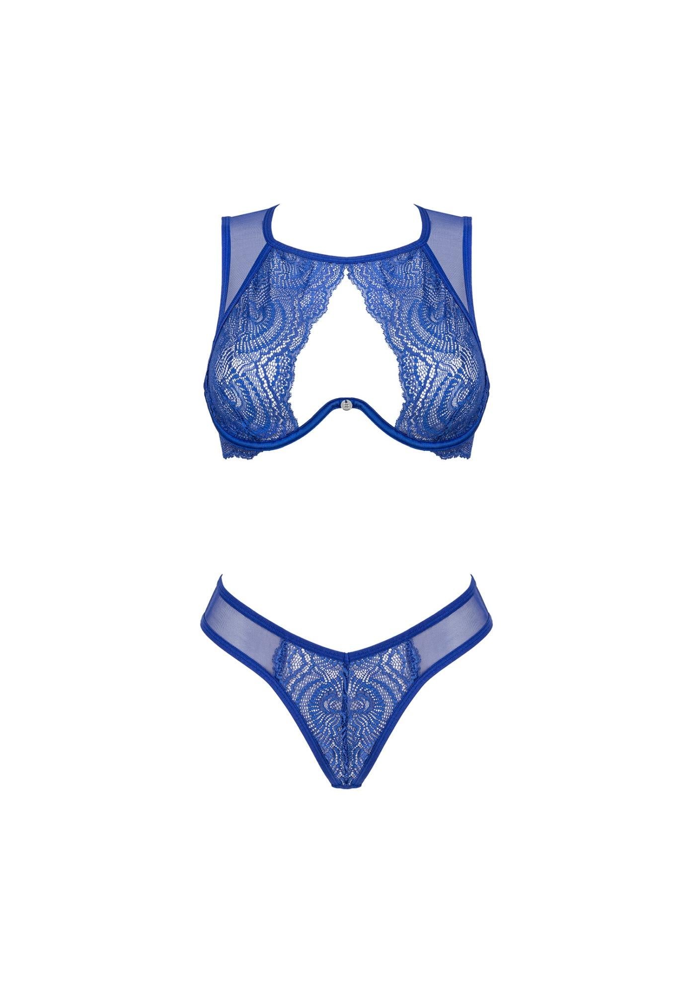 Lingerie-Giselia ensemble 2 pièces bleu XS/S