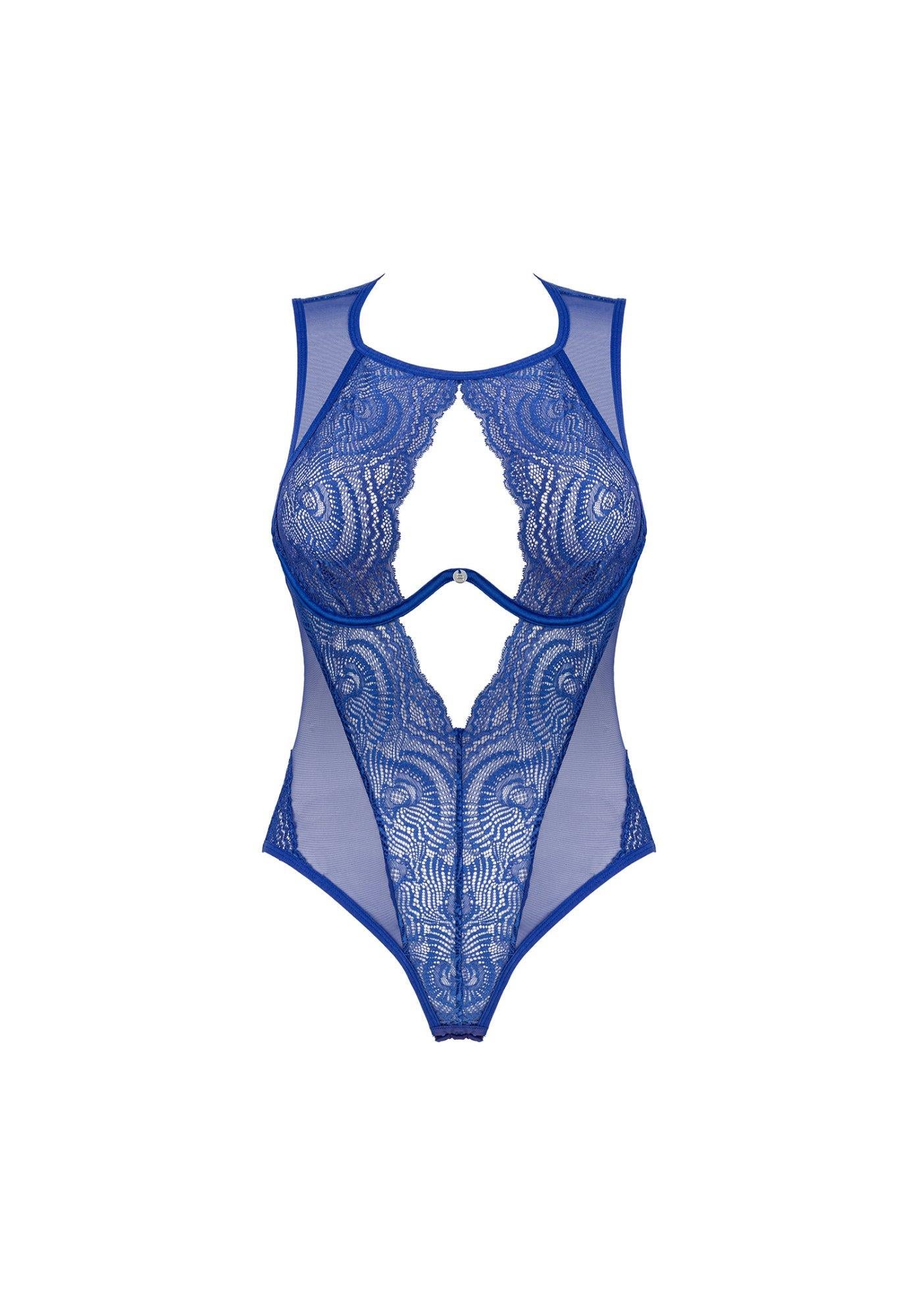 Bielizna-Giselia body niebieskie  M/L