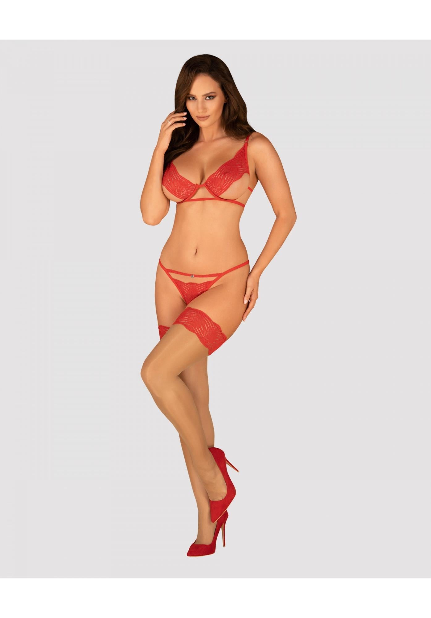 Ensemble de lingerie Mellania rouge S/M