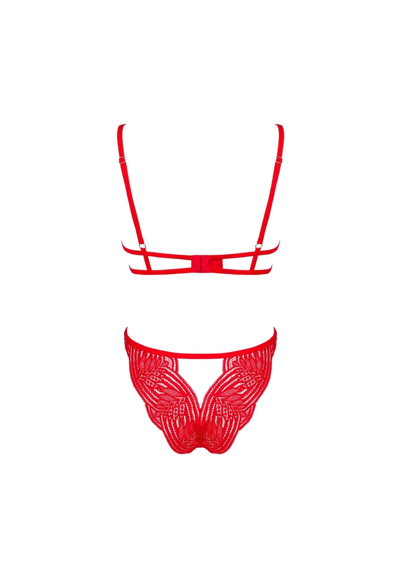 Ensemble de lingerie Mellania rouge S/M