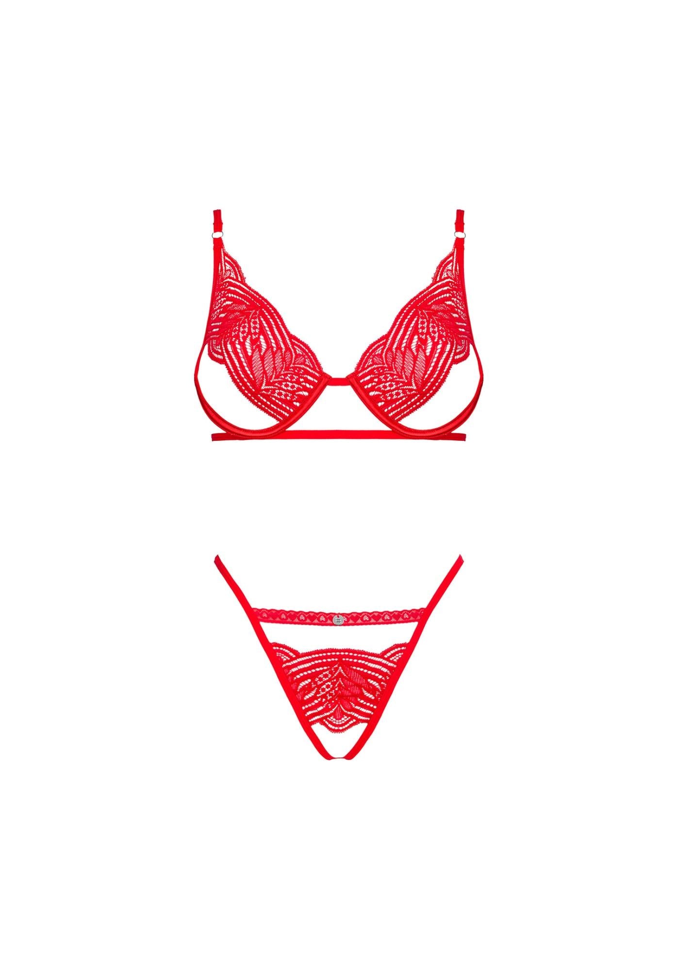Ensemble de lingerie Mellania rouge S/M
