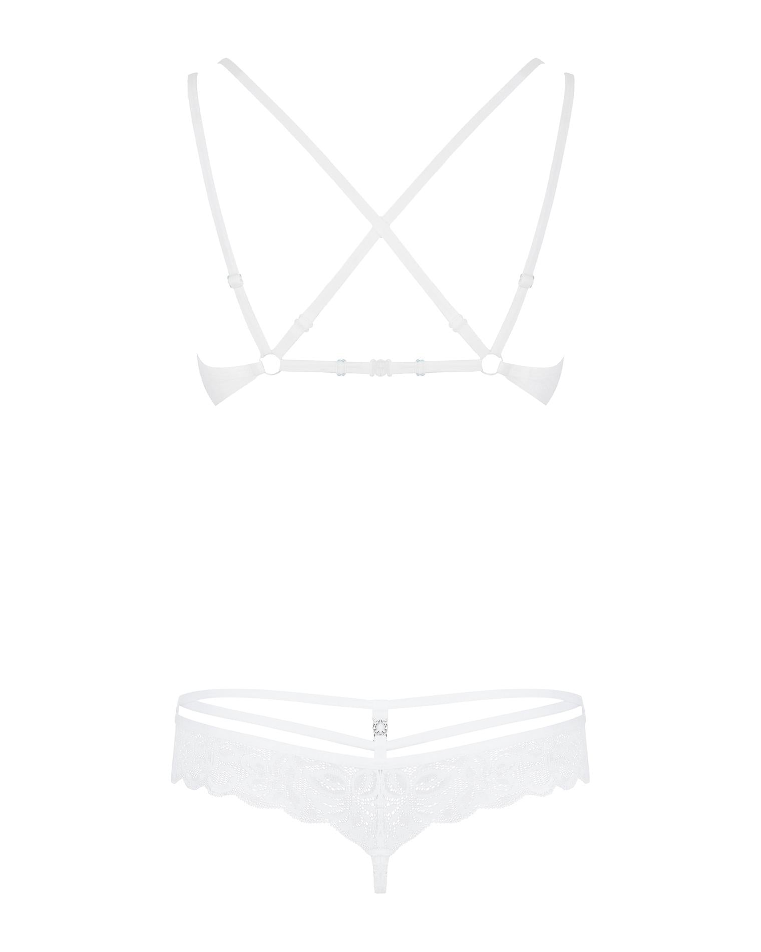 Lingerie-860-SET-2 ensemble 2 pièces blanc S/M
