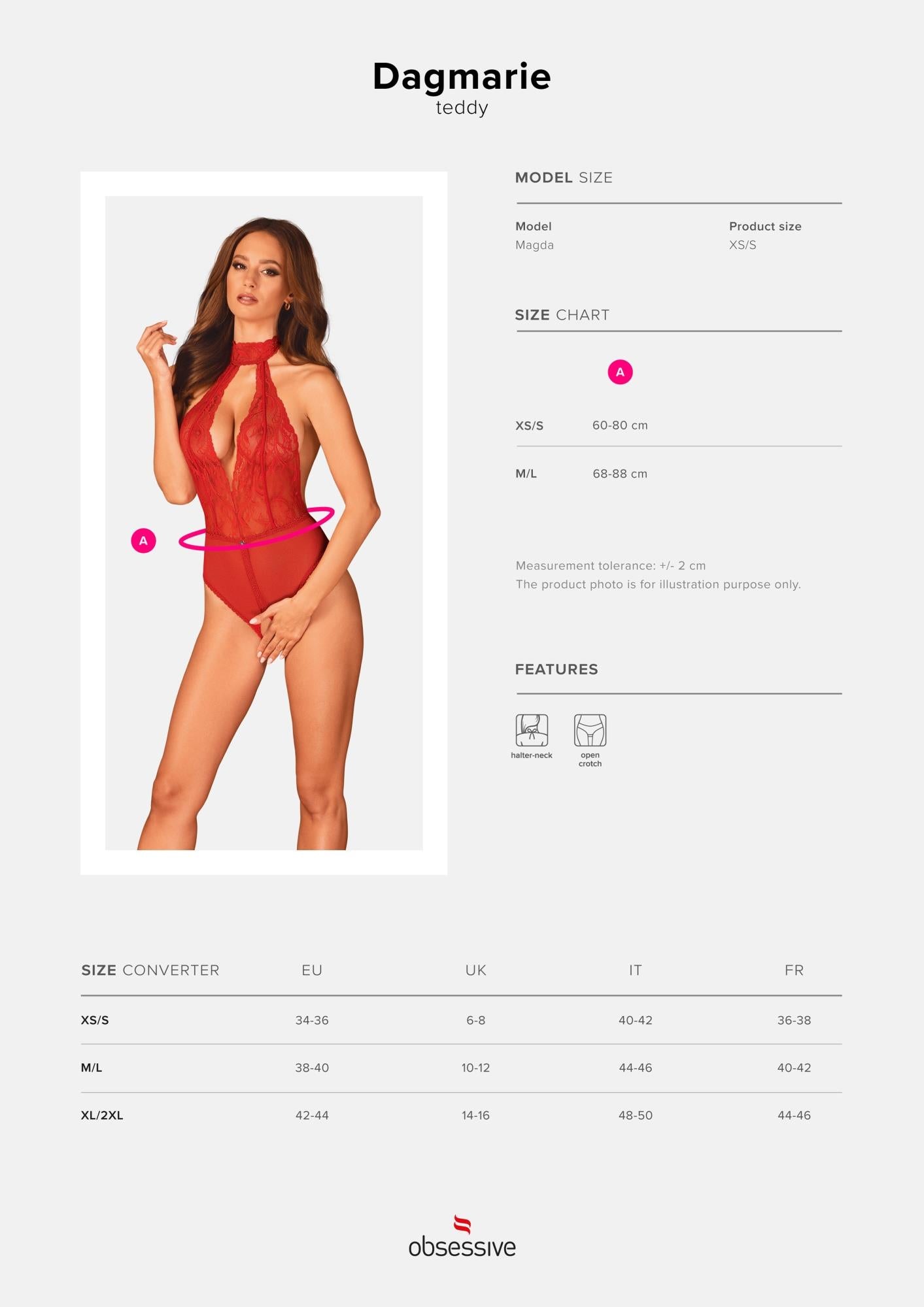 Lingerie-Dagmarie body XS/S