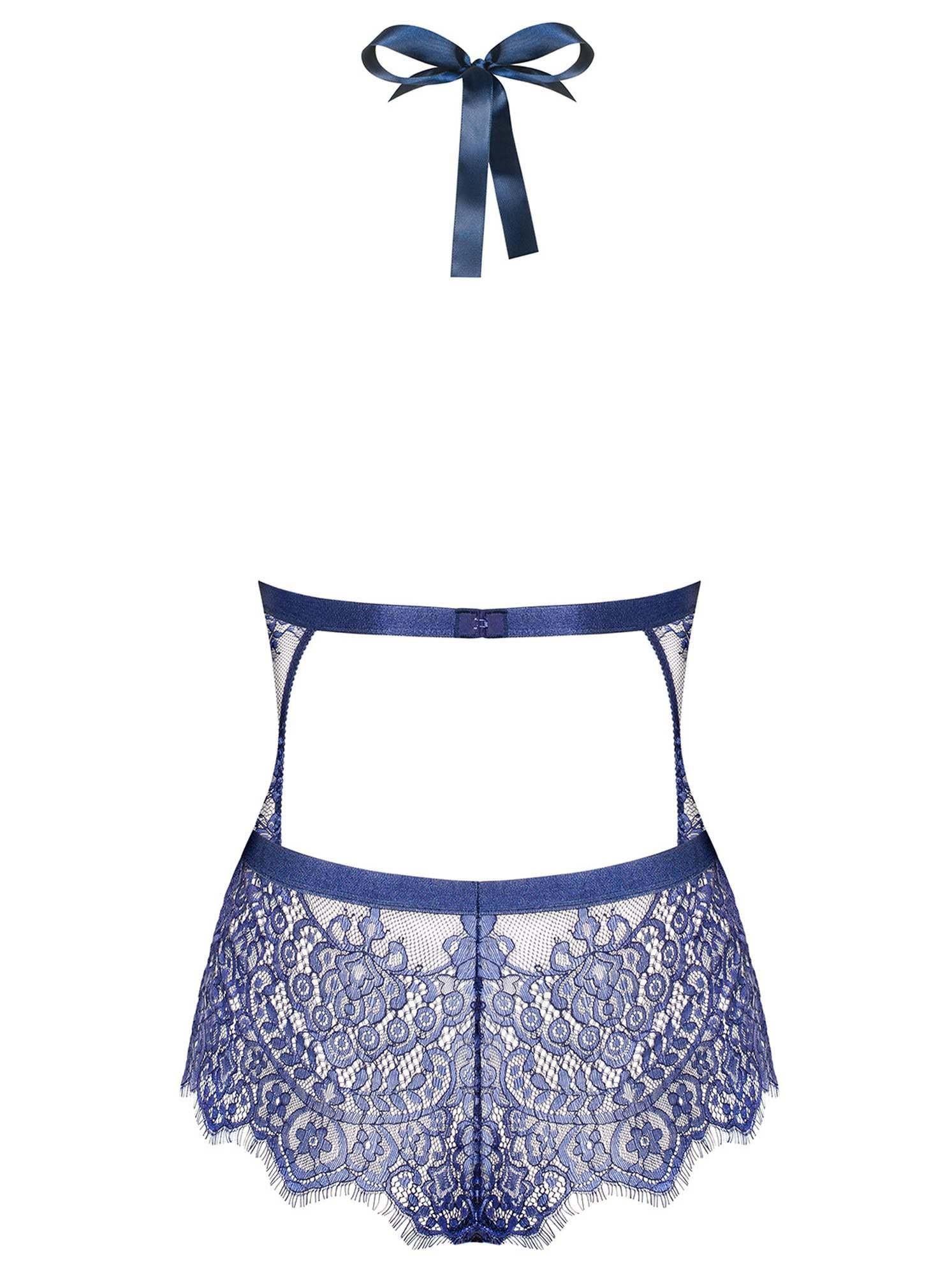Lingerie-Flowlace ensemble bleu L/XL