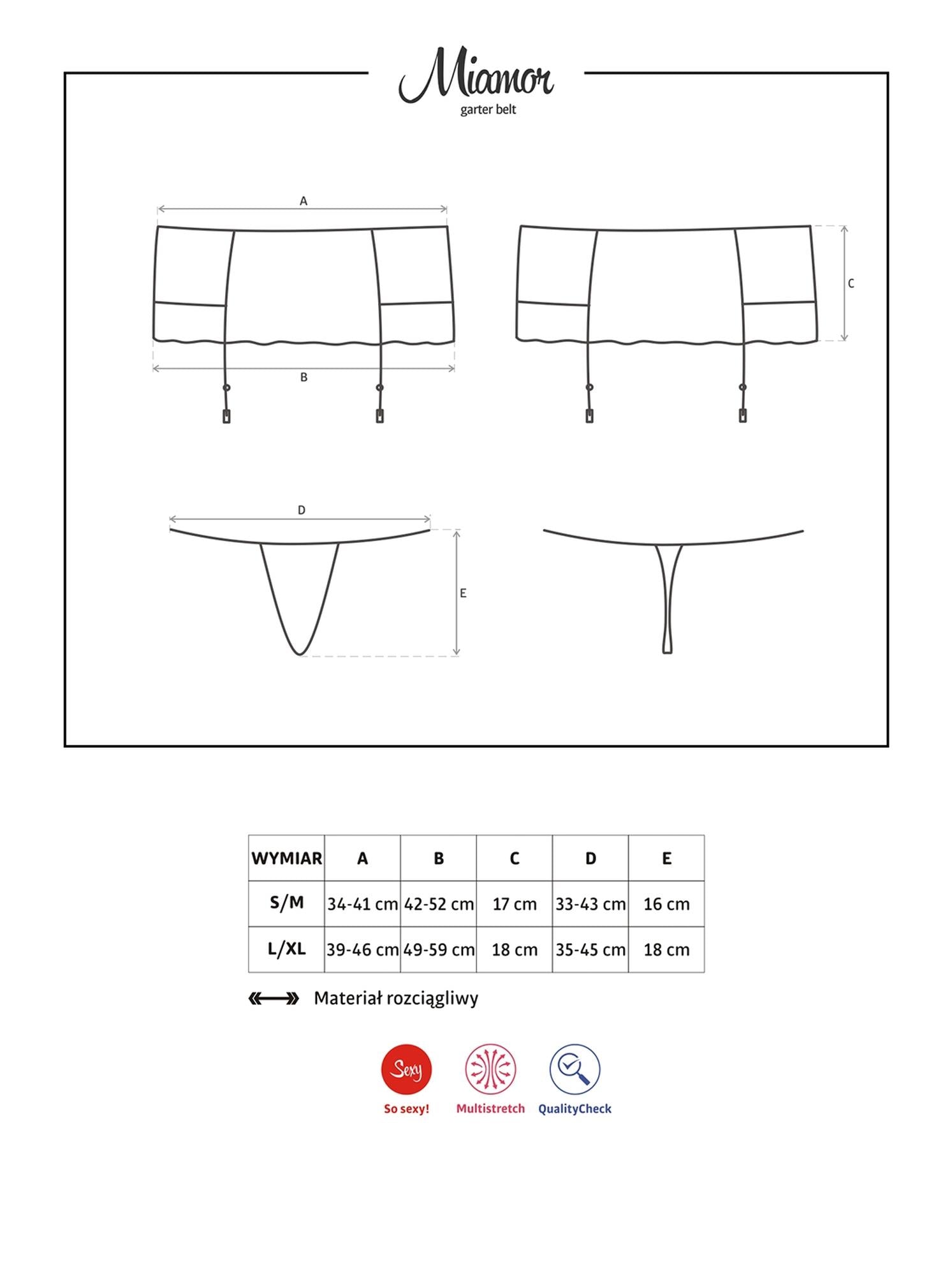 Lingerie-Miamor ceinture et string L/XL