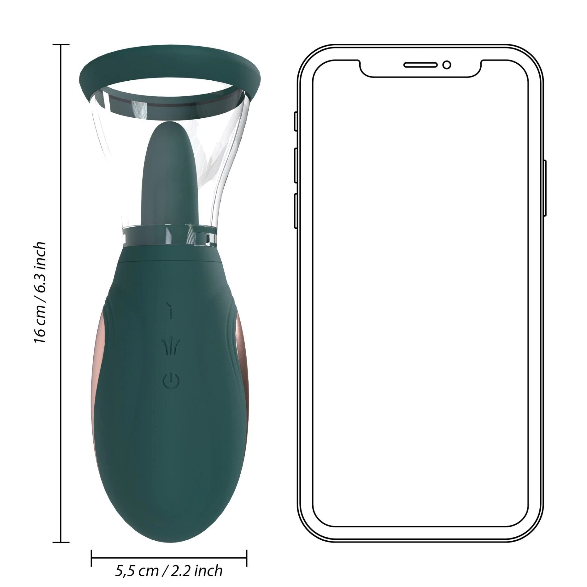 Enhance - Rechargeable Vulva and Breast Pump - Forest Green