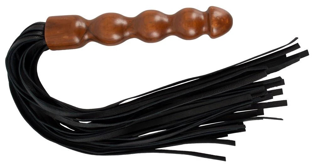 Fouetteur en cuir, bois